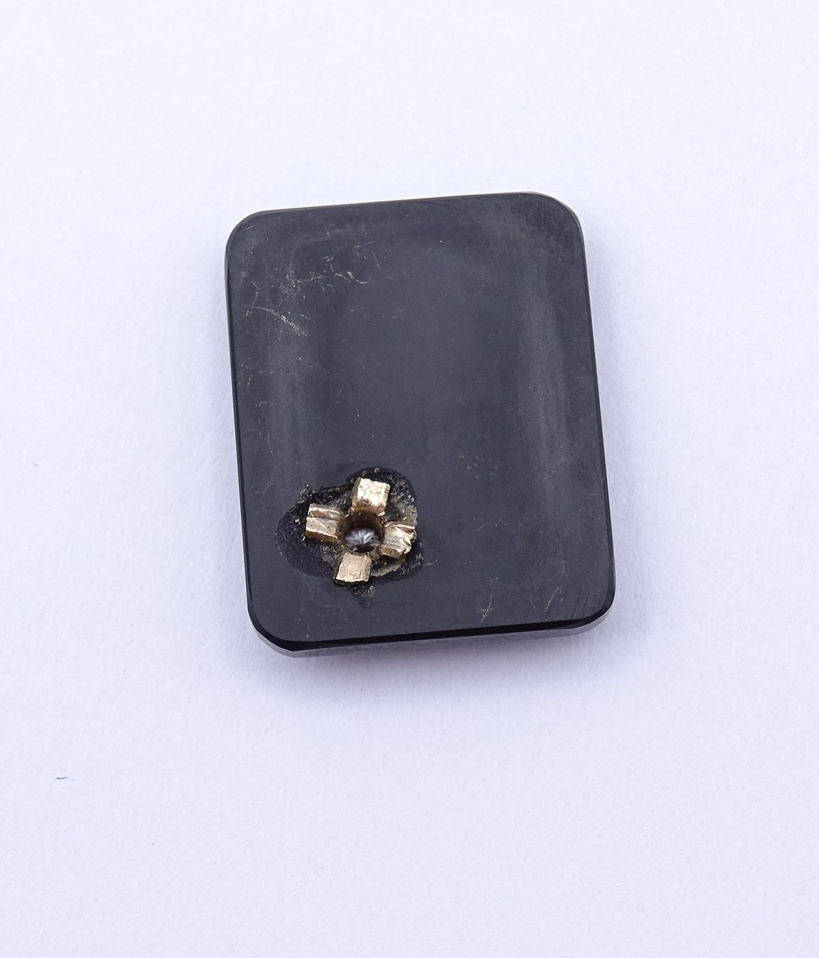 Onyx Platte mit Diamant,18,9x15,1mm, Diamant 0,05ct. - Bild 4 aus 4