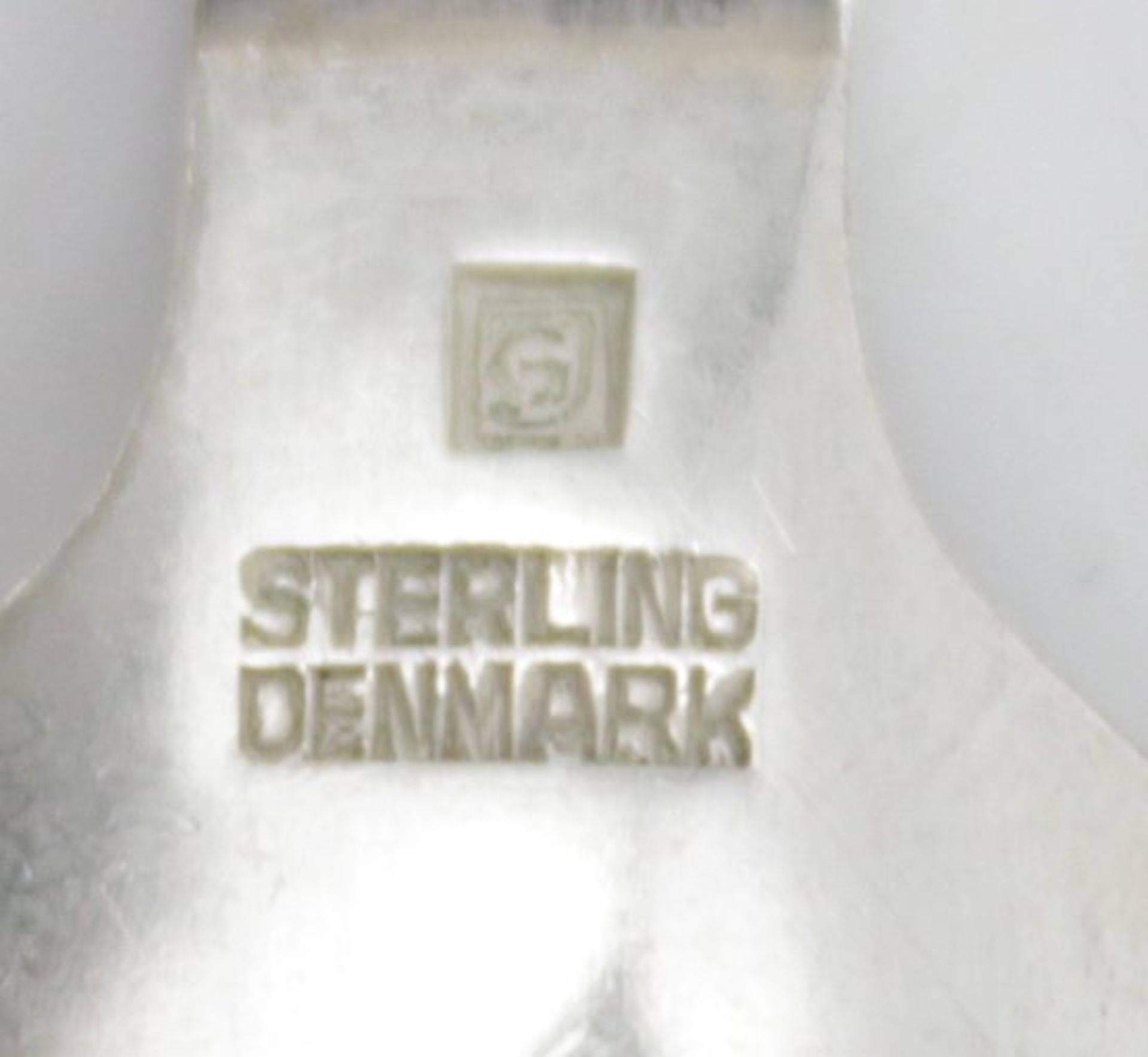 6x Mokkalöffel, Georg Jensen, Pyramide, ca. 93gr., ca. L-10,5cm. - Bild 3 aus 3