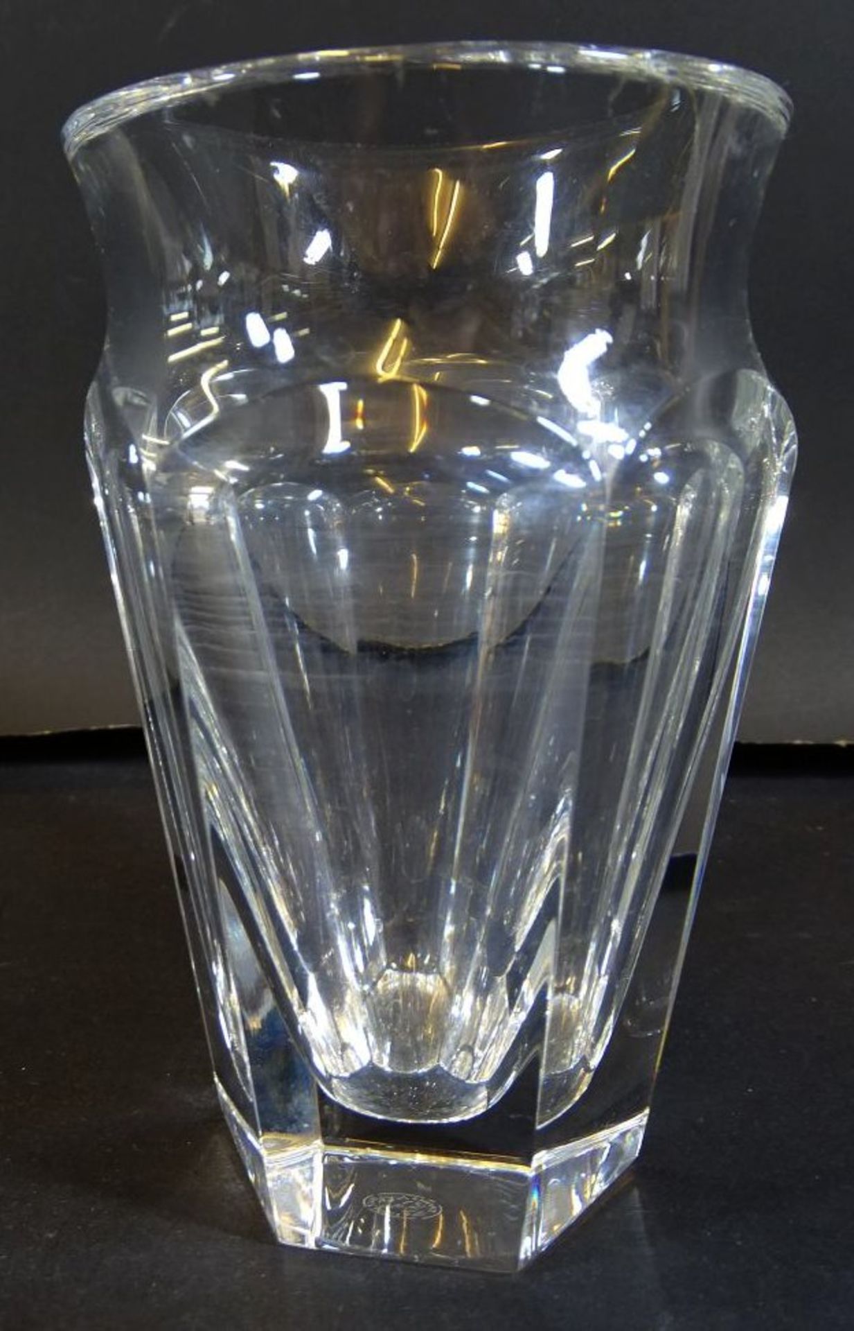 Vase, Baccarat-Paris gemarkt in Boden, H-13 cm - Bild 3 aus 4