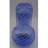 Paşabahçe Wasserkrug mit Glas, blau/weiss, H-18,5 cm