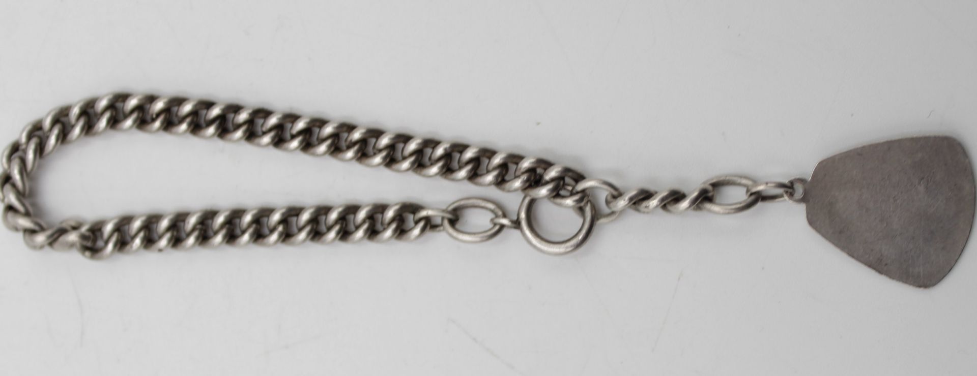 Armband, 800er Silber, älter, Anhänger mit Friesenmädchen, 10,3gr., ca. L-23cm. - Bild 4 aus 4