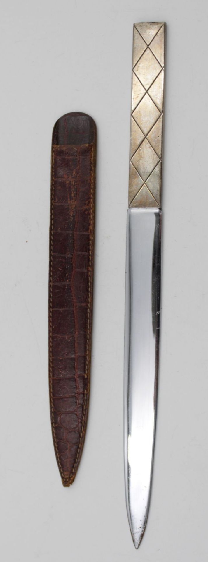 Brieföffner in Etui , 925 Silbergriff ,Axel Holm Denmark . - Bild 2 aus 5