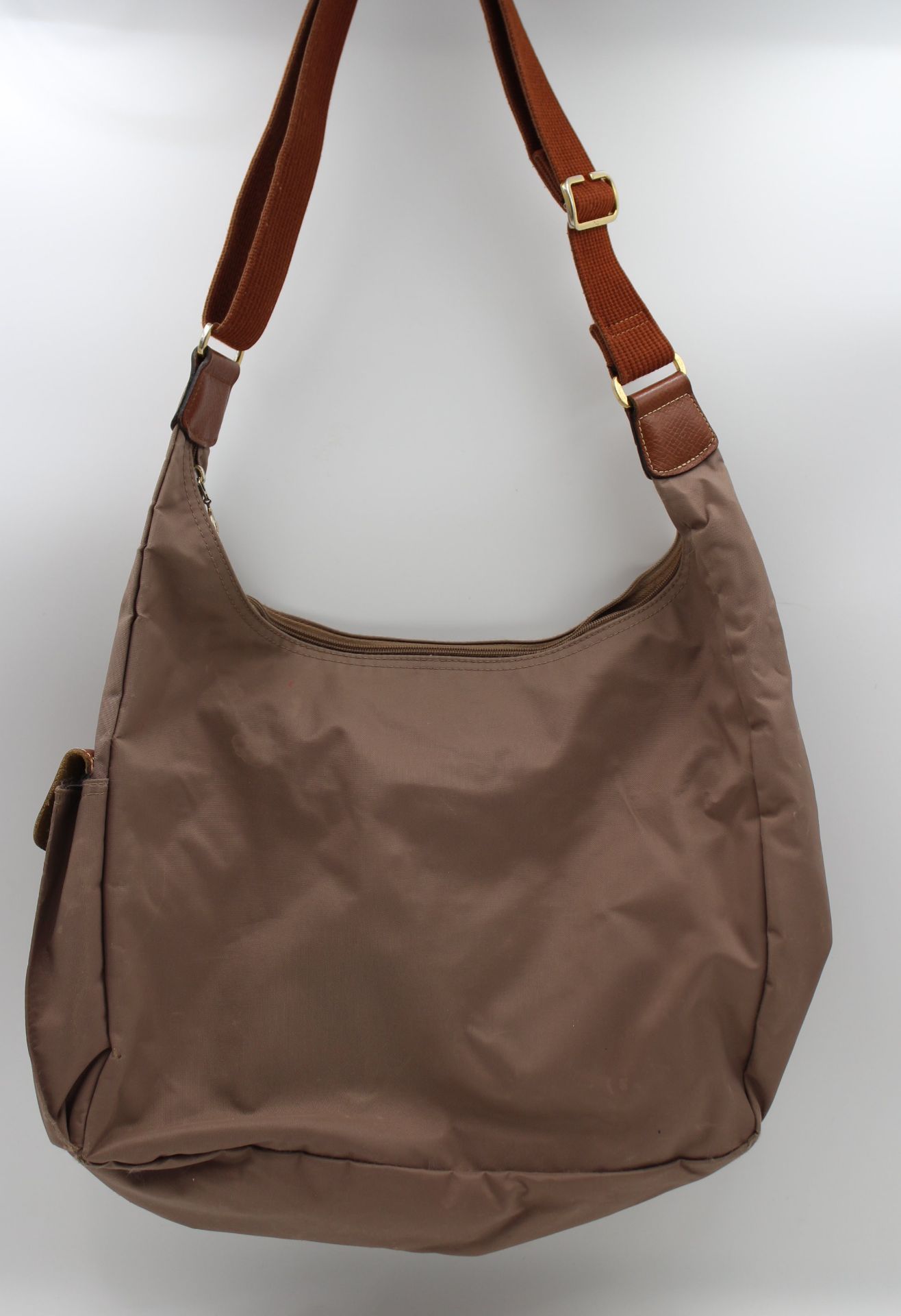 Shopper, Longchamp, beige, innen Tragespuren(kl. Schäden), ca. 34 x 33cm. - Bild 4 aus 6