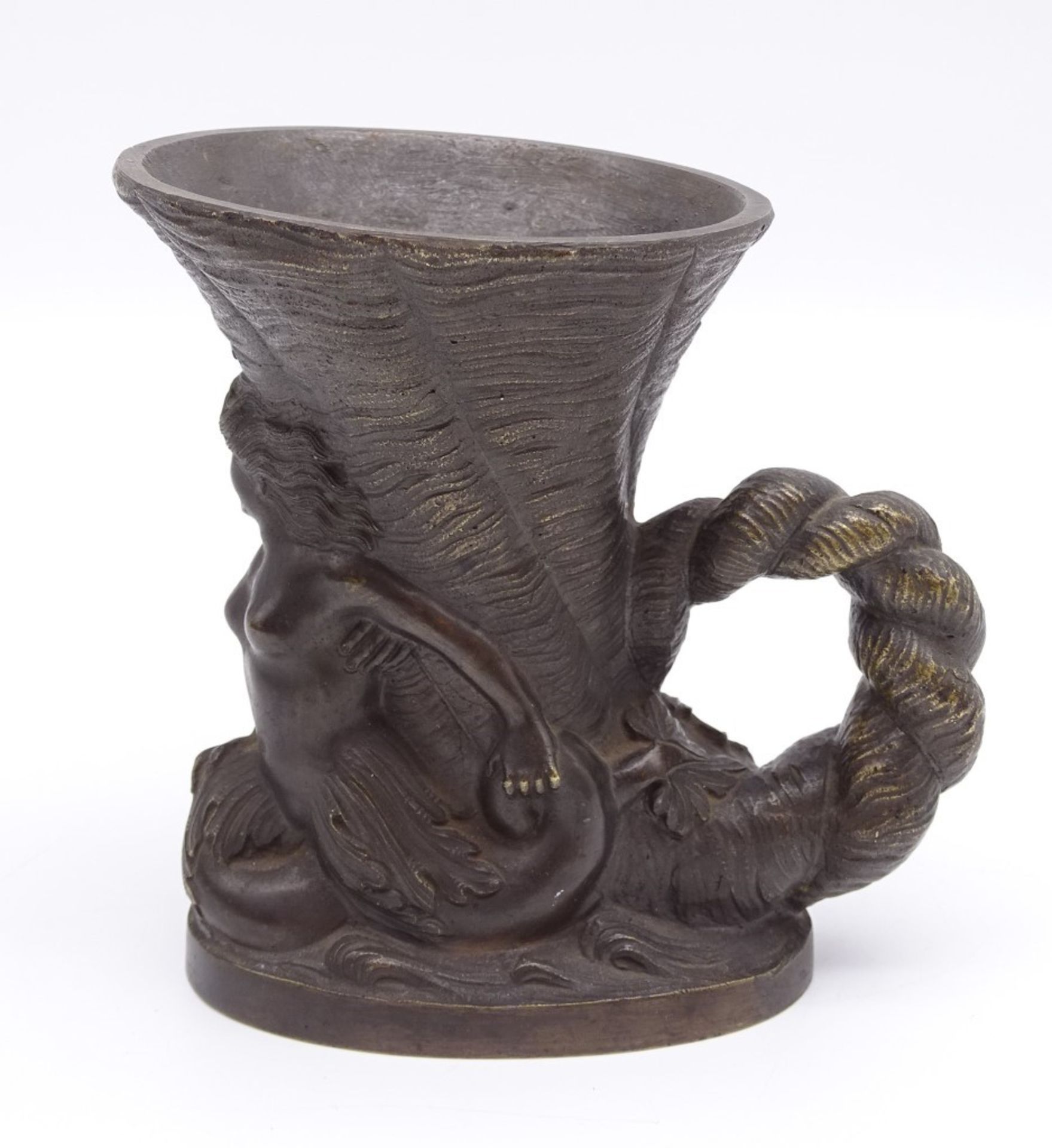 Bronzebecher, Füllhorn und Nereiden oder Ähnliches, H. 13 cm - Bild 2 aus 6