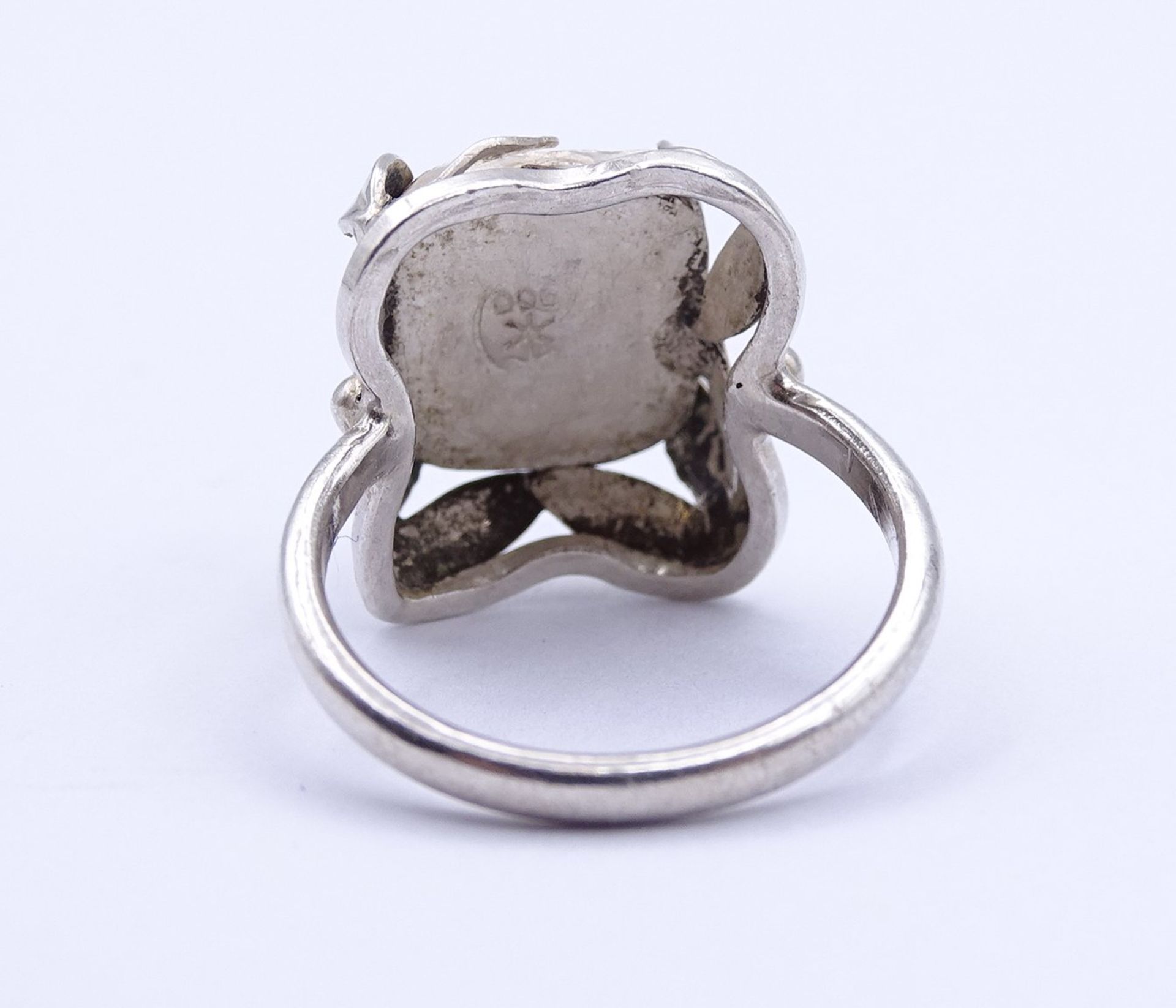 Bernstein Ring, Silber 0.900, 4,40g., RG 55 - Bild 5 aus 5