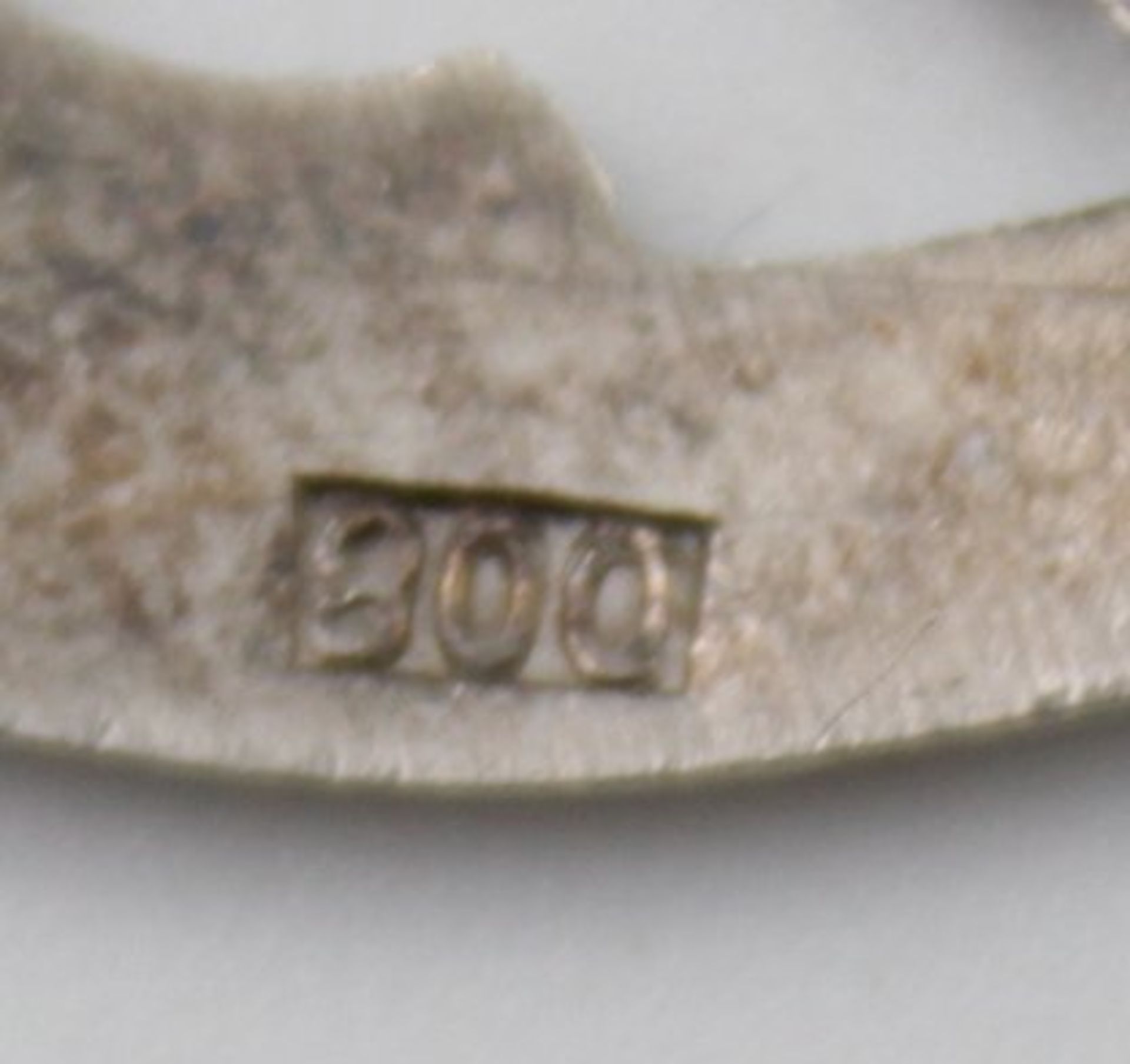 800er Silberbrosche, Edelweiß, 7,5gr., D-4,2cm. - Bild 3 aus 3