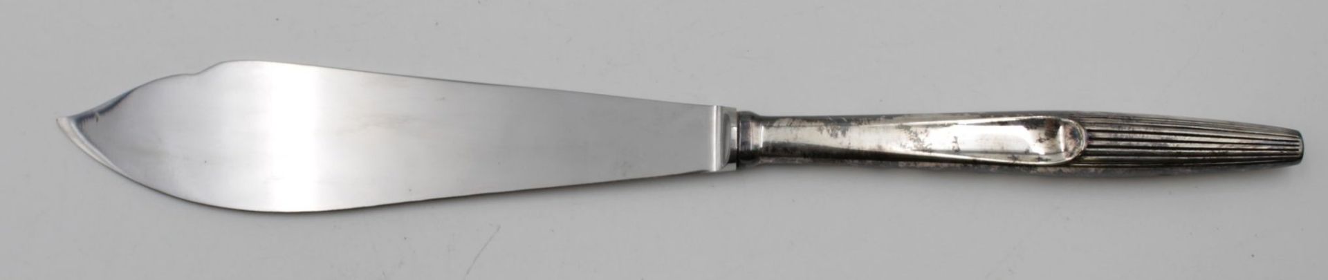 Tortenmesser mit Silbergriff 830 Denmark , L-25,5 cm