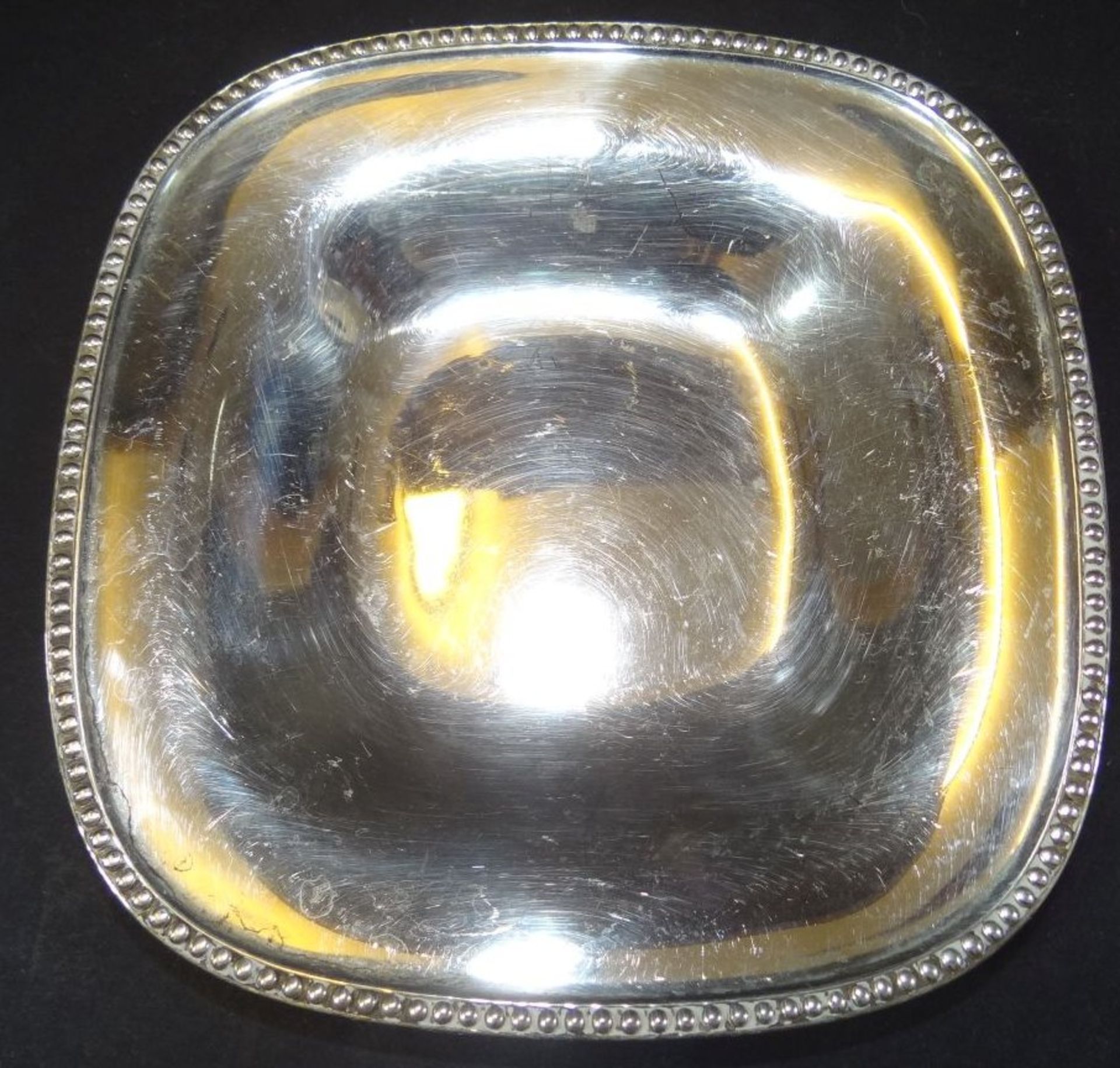 eckige kleine Silberschale-835-, Wilkens-Bremen, 12,5x12,5 cm, 59 gr. - Bild 3 aus 5