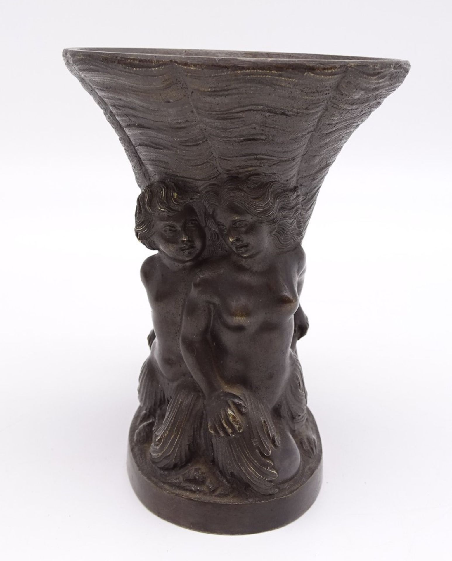 Bronzebecher, Füllhorn und Nereiden oder Ähnliches, H. 13 cm - Bild 3 aus 6