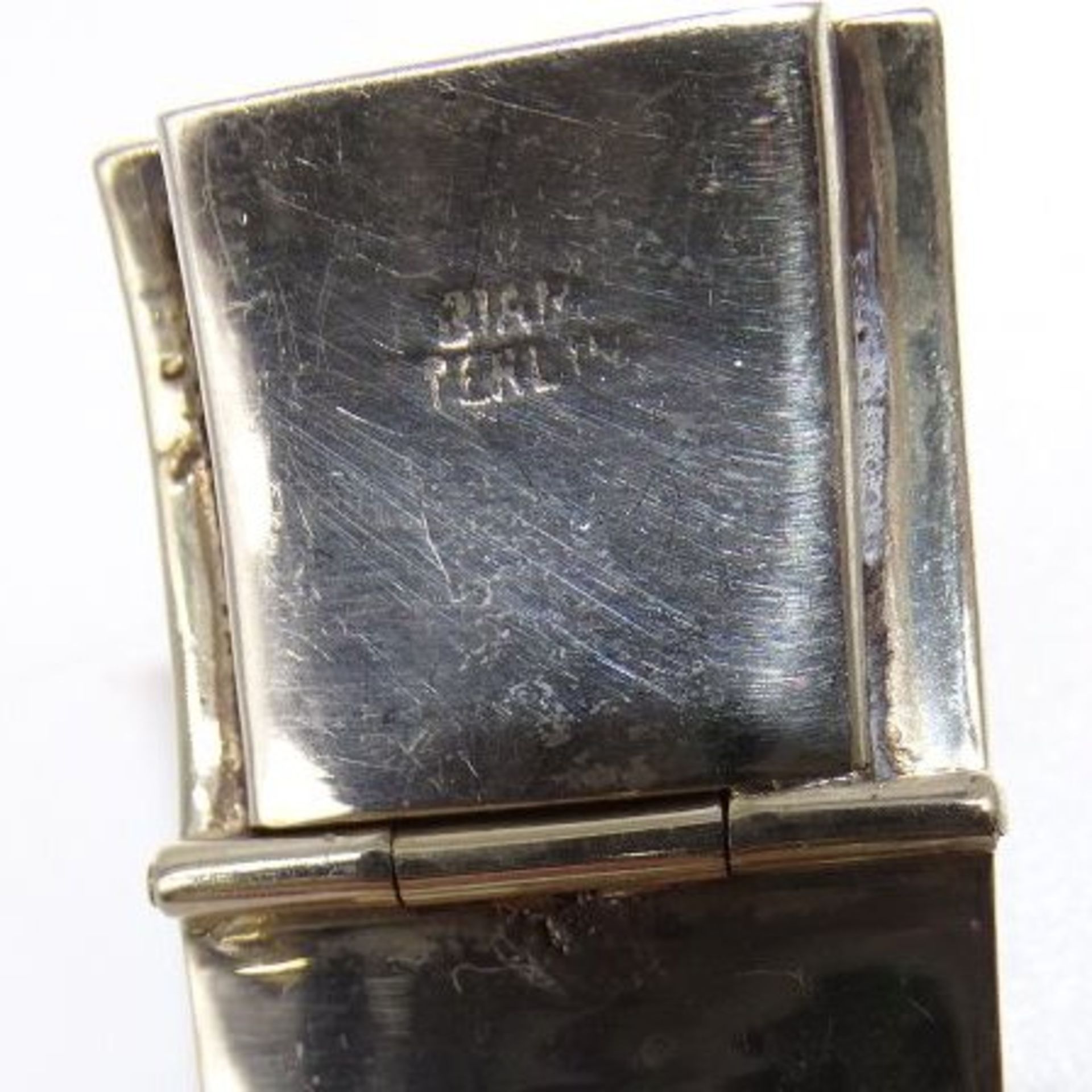 Silberarmband, Sterling-925-, Siam, Handarbeit, L-16 cm, B-2 cm, 29 gramm - Bild 5 aus 5