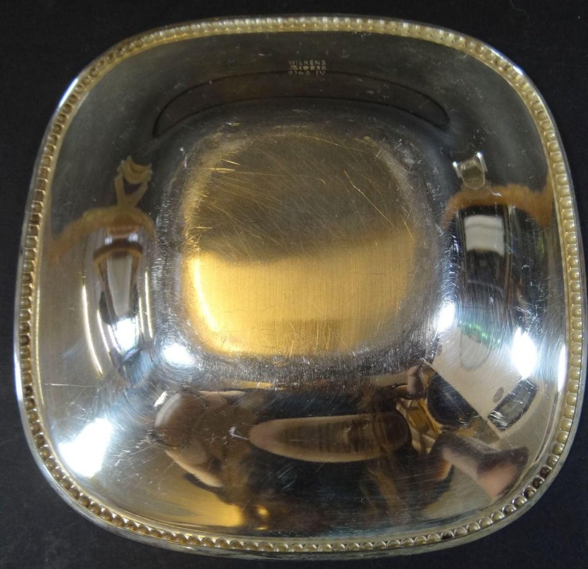eckige kleine Silberschale-835-, Wilkens-Bremen, 12,5x12,5 cm, 59 gr. - Bild 4 aus 5