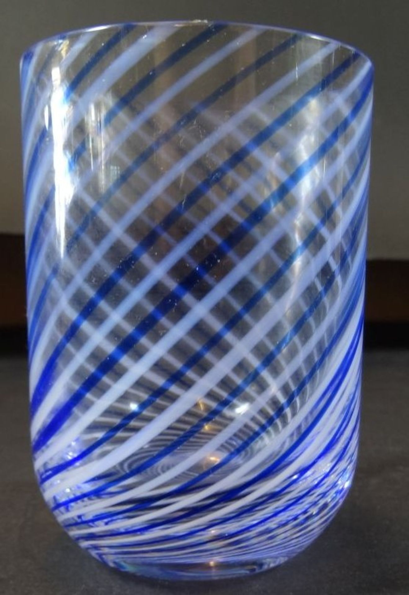 Paşabahçe Wasserkrug mit Glas, blau/weiss, H-18,5 cm - Bild 4 aus 5