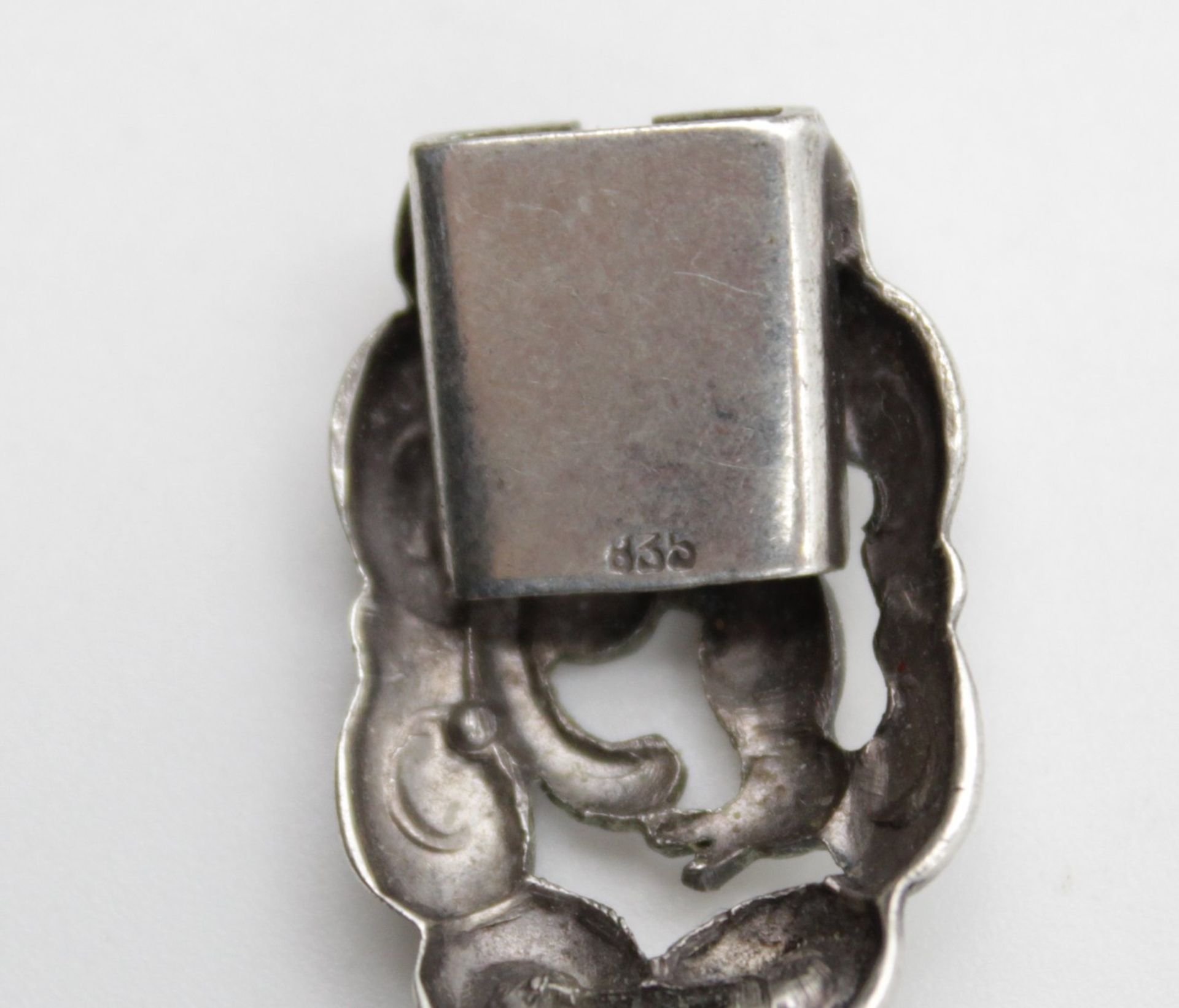 835er Silber-Armband, Durchbrucharbeit, 20/30er Jahre, 24,4gr., L-19,5cm. - Bild 4 aus 4