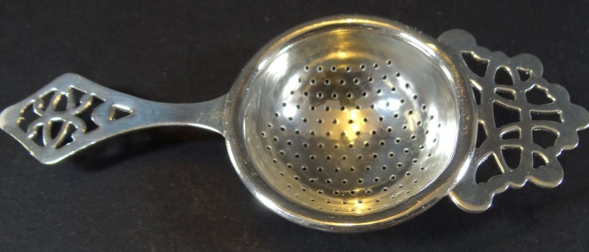 Teesieb, silver plated, England, L-14 cm