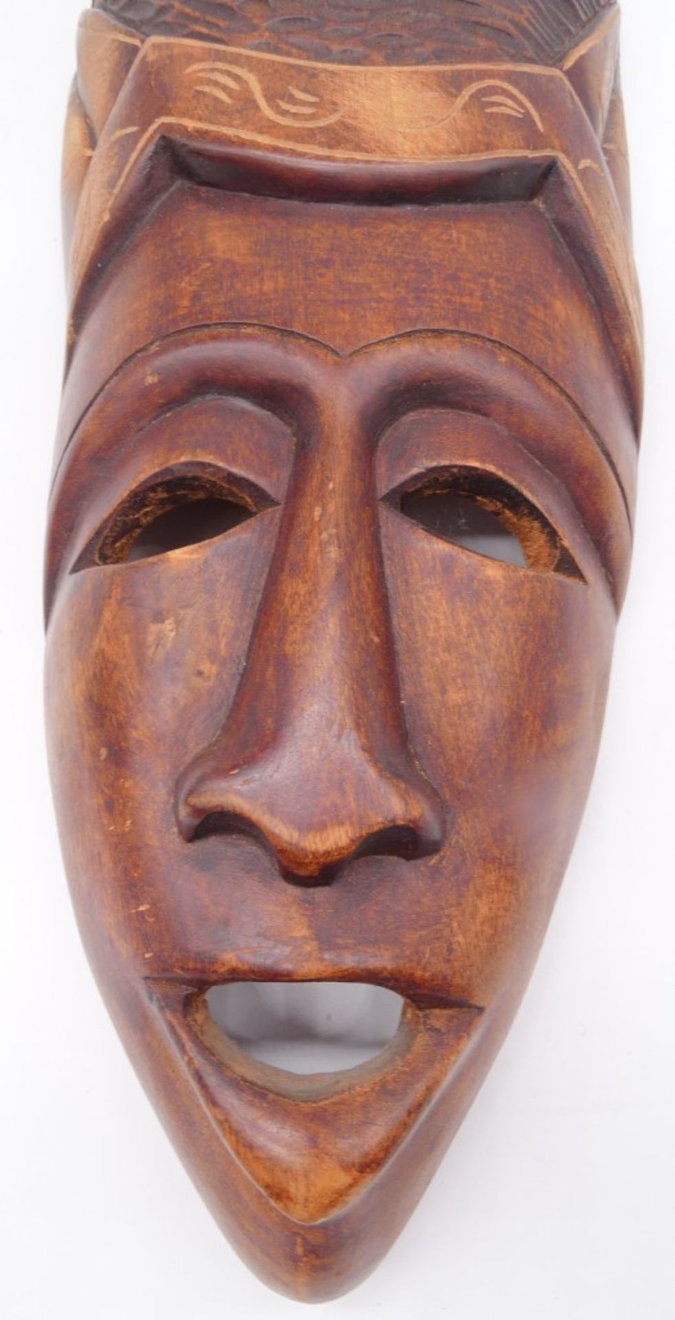 2 Holzmasken, Afrika?, L. 60 cm - Bild 6 aus 9