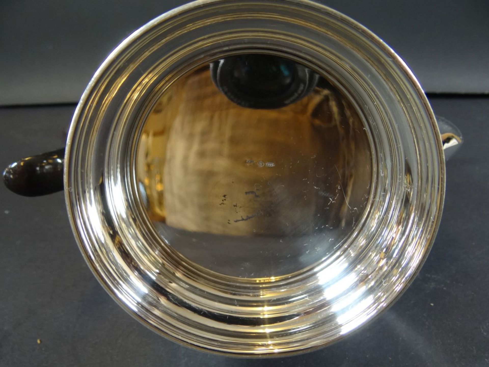 gr. Kaffeekanne, Silber-800-, Holzgriff, sehr gut erhalten, H-22 cm, 700 gr. - Bild 5 aus 6