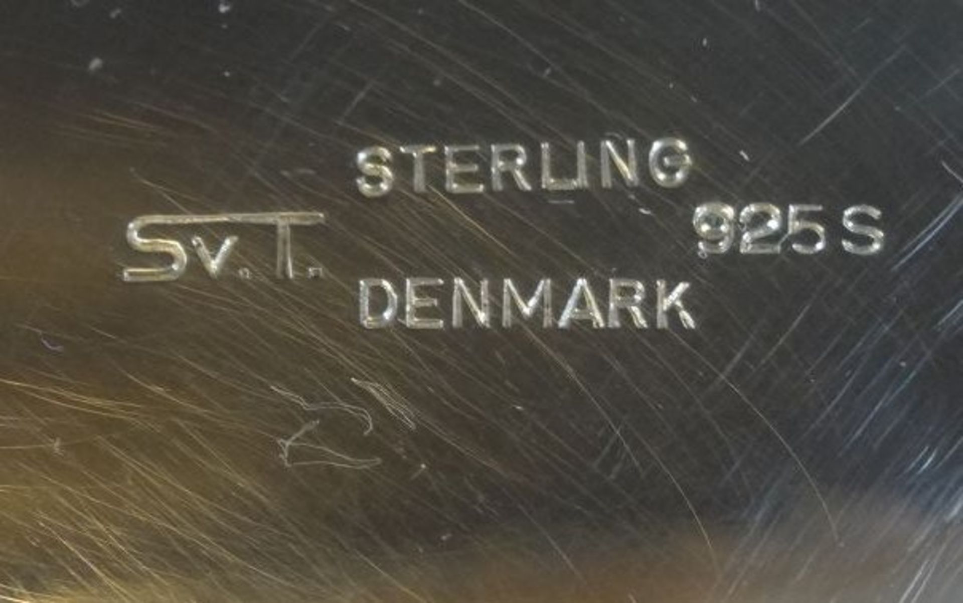 Silberschale-925-, Sterling, Denmark, H-5 cm, D-25 cm, 520 gr., gut erhalten - Bild 7 aus 7