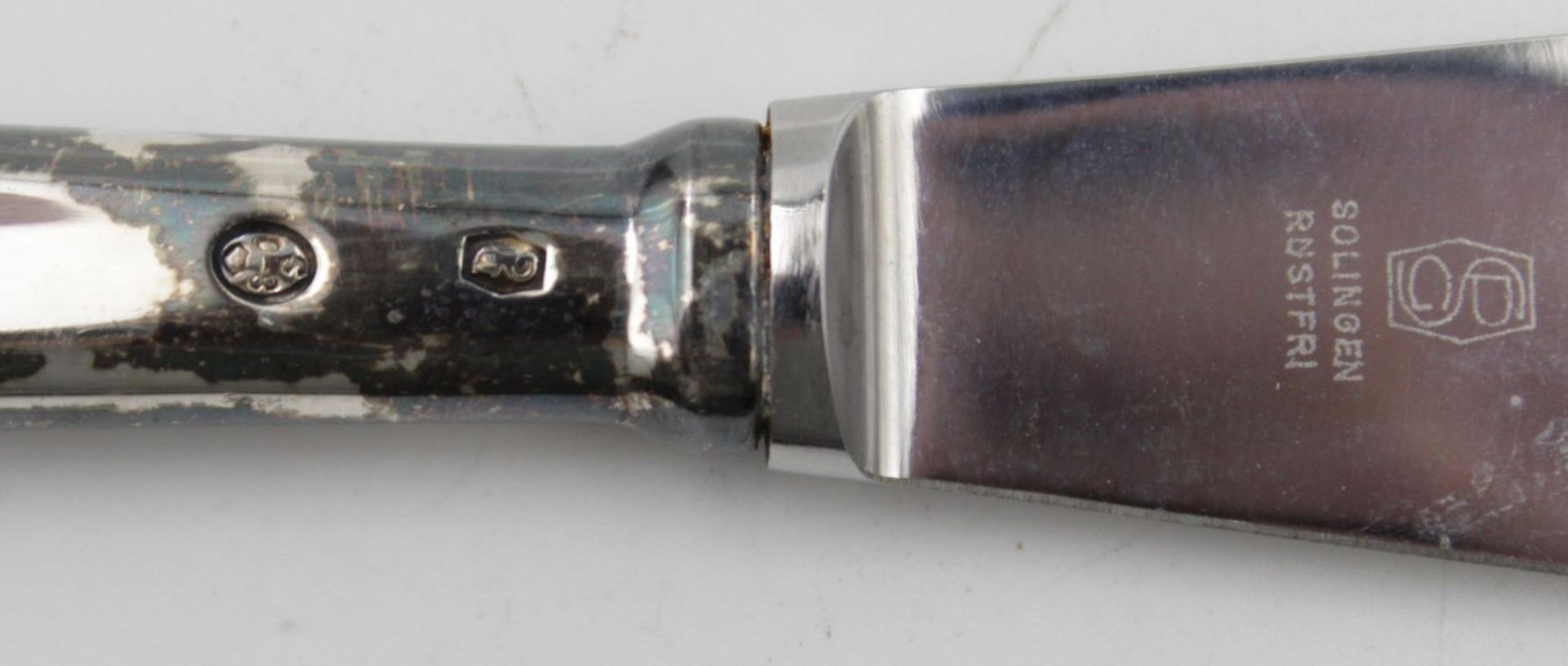 Tortenmesser mit Silbergriff 830 Denmark , L-25,5 cm - Bild 4 aus 4
