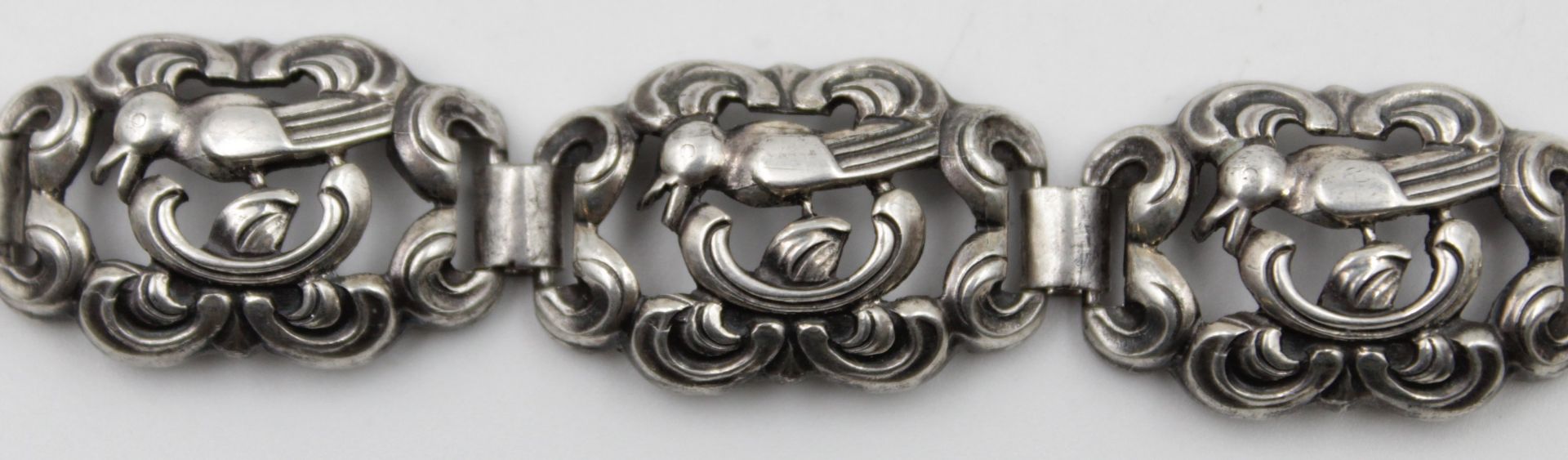 835er Silber-Armband, Durchbrucharbeit, 20/30er Jahre, 24,4gr., L-19,5cm. - Bild 2 aus 4