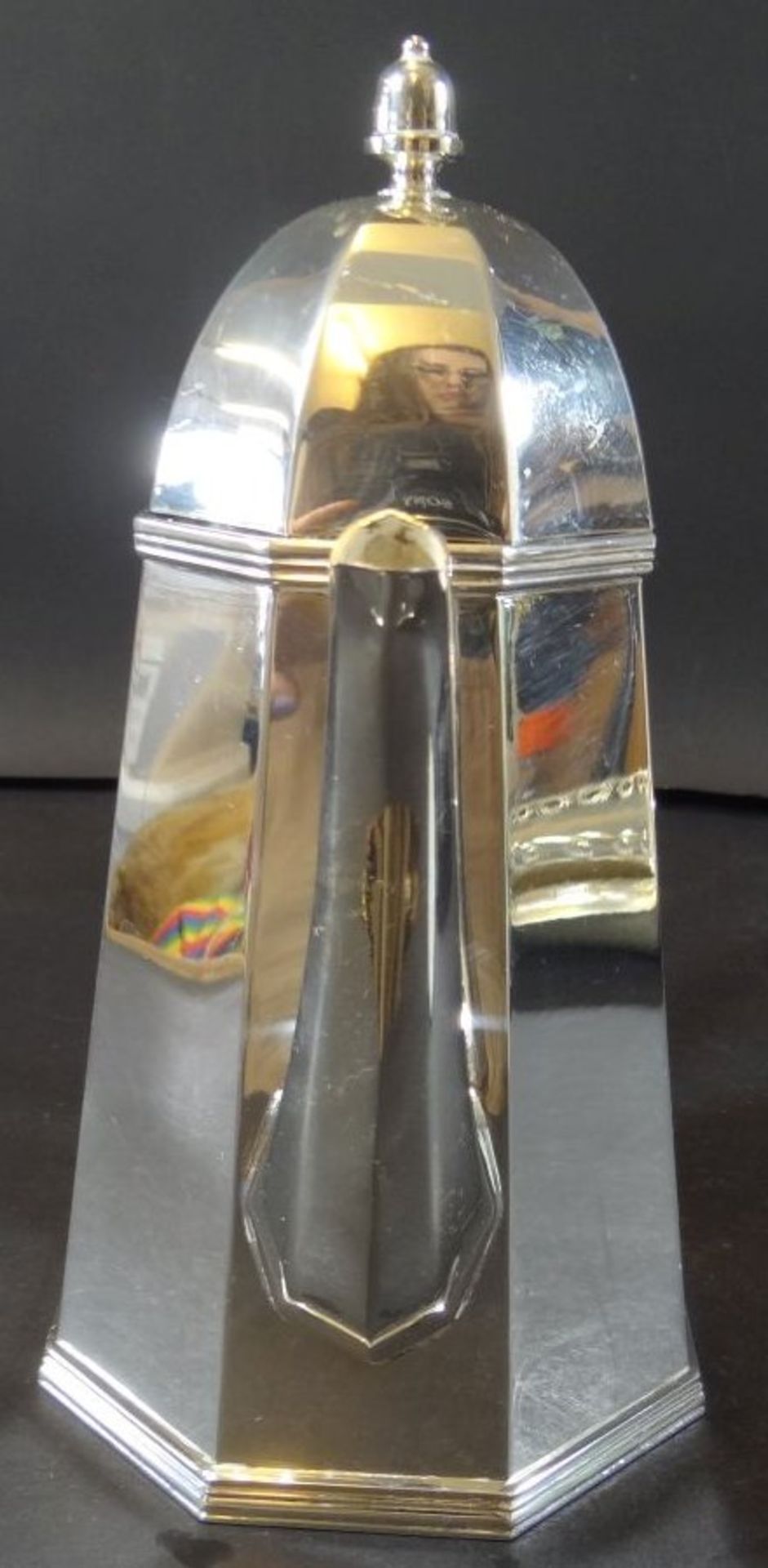 Kaffeekanne und Sahnekännchen ?, Silber-800-, Italien, Handarbeit, H-20 cm, 1038 gr., sehr gut erha - Bild 3 aus 11