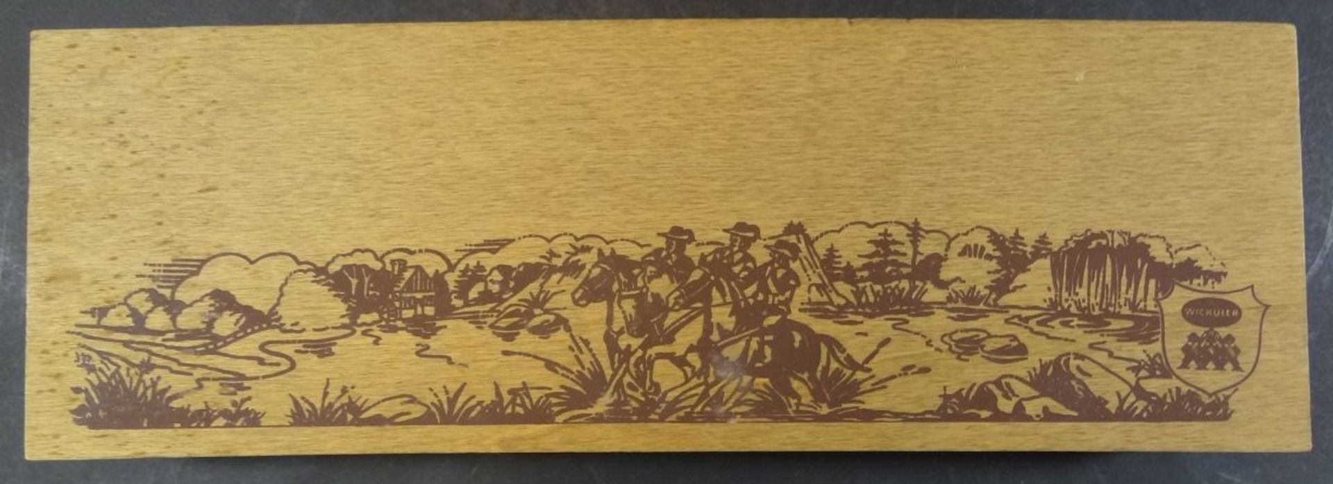 jagdliches Tranchierbesteck in Kasten, Wicküler, sehr gut erhalten, L-32 cm, Hirschhorngriffe, - Bild 5 aus 5