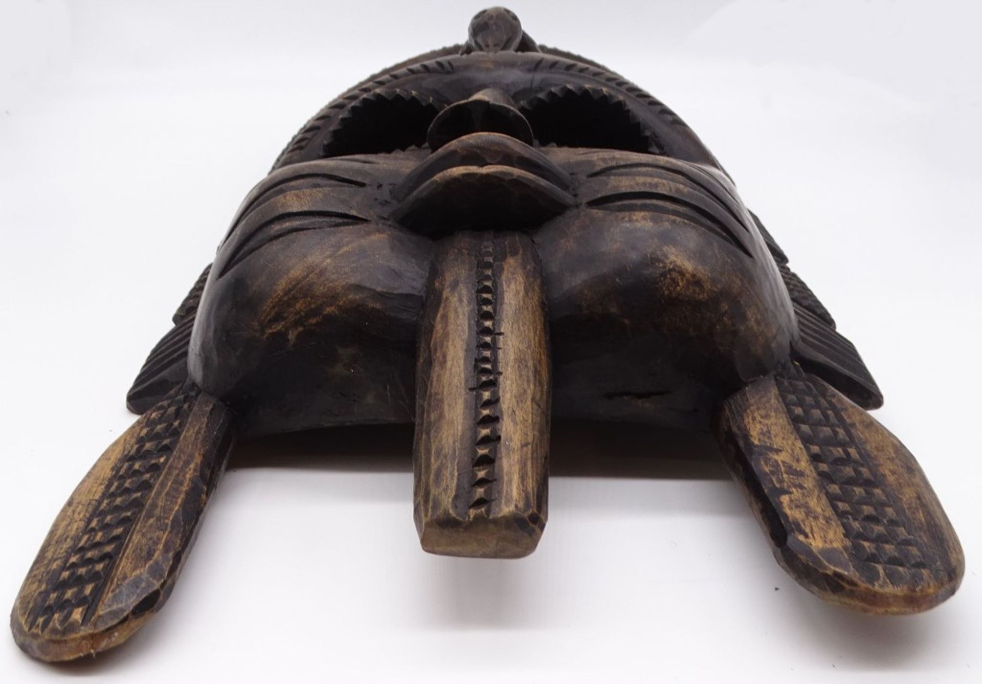 Holzmaske, Afrika?, 56 x 28 cm - Bild 4 aus 6