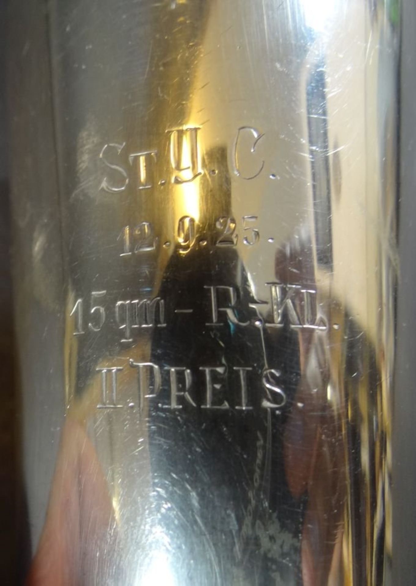 Silberbecher-800-, Sportpreis von 1925, H-8 cm, 61 gr., guter Zustand - Bild 2 aus 6