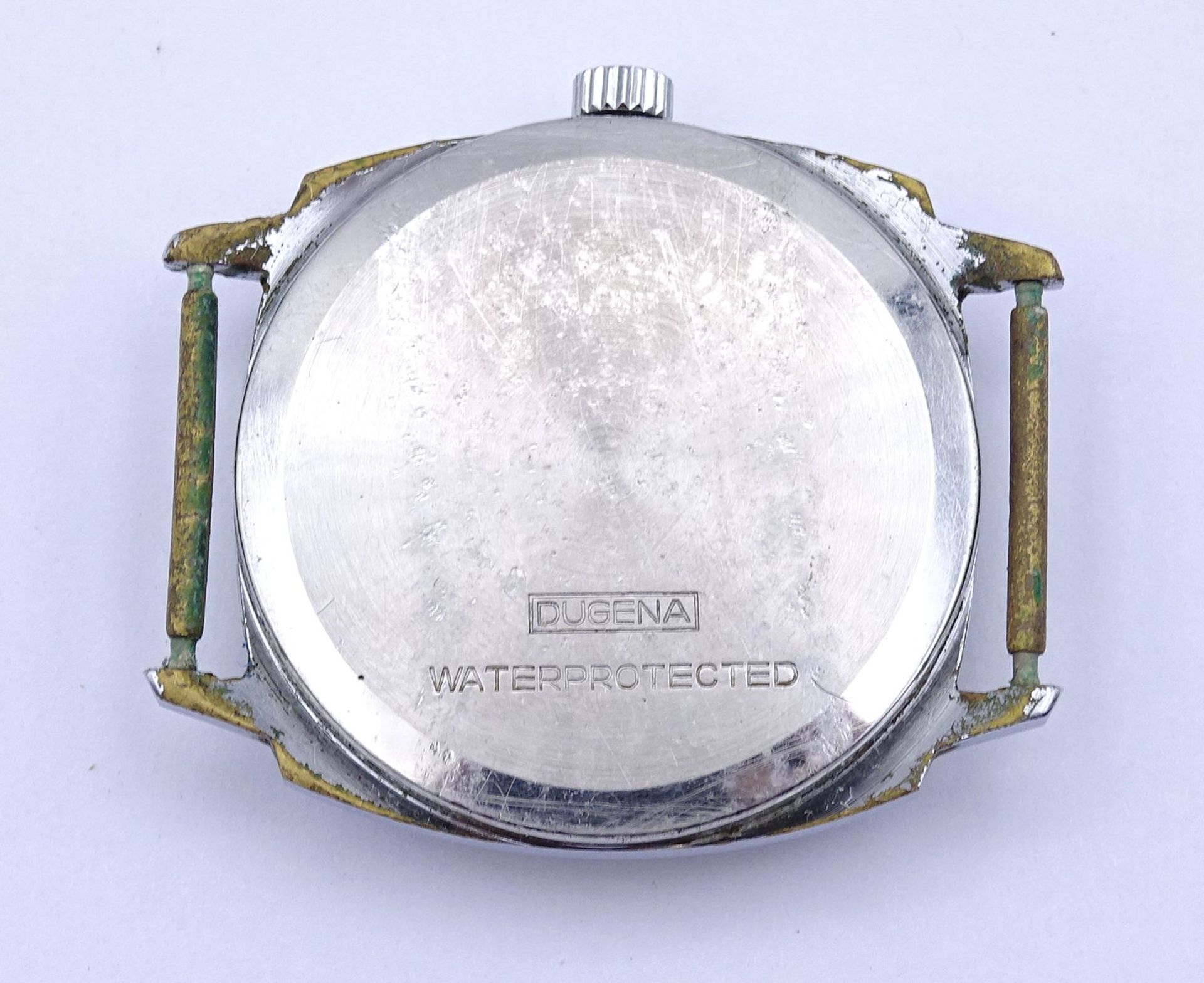 Armbanduhr Dugena Calendar 444, mechanisch, Werk läuft, D. 32mm, Alters-und Gebrauchsspuren - Image 5 of 5