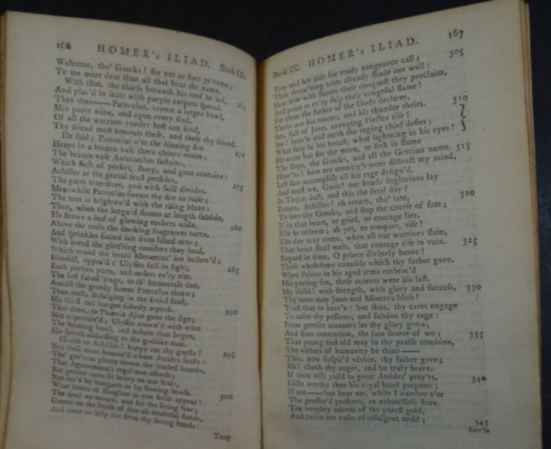 "The Illiad and Odyssee of Homer" 1763 in englisch, Bucheinband gelöst, ansonsten gut, 18x11 cm - Image 4 of 5