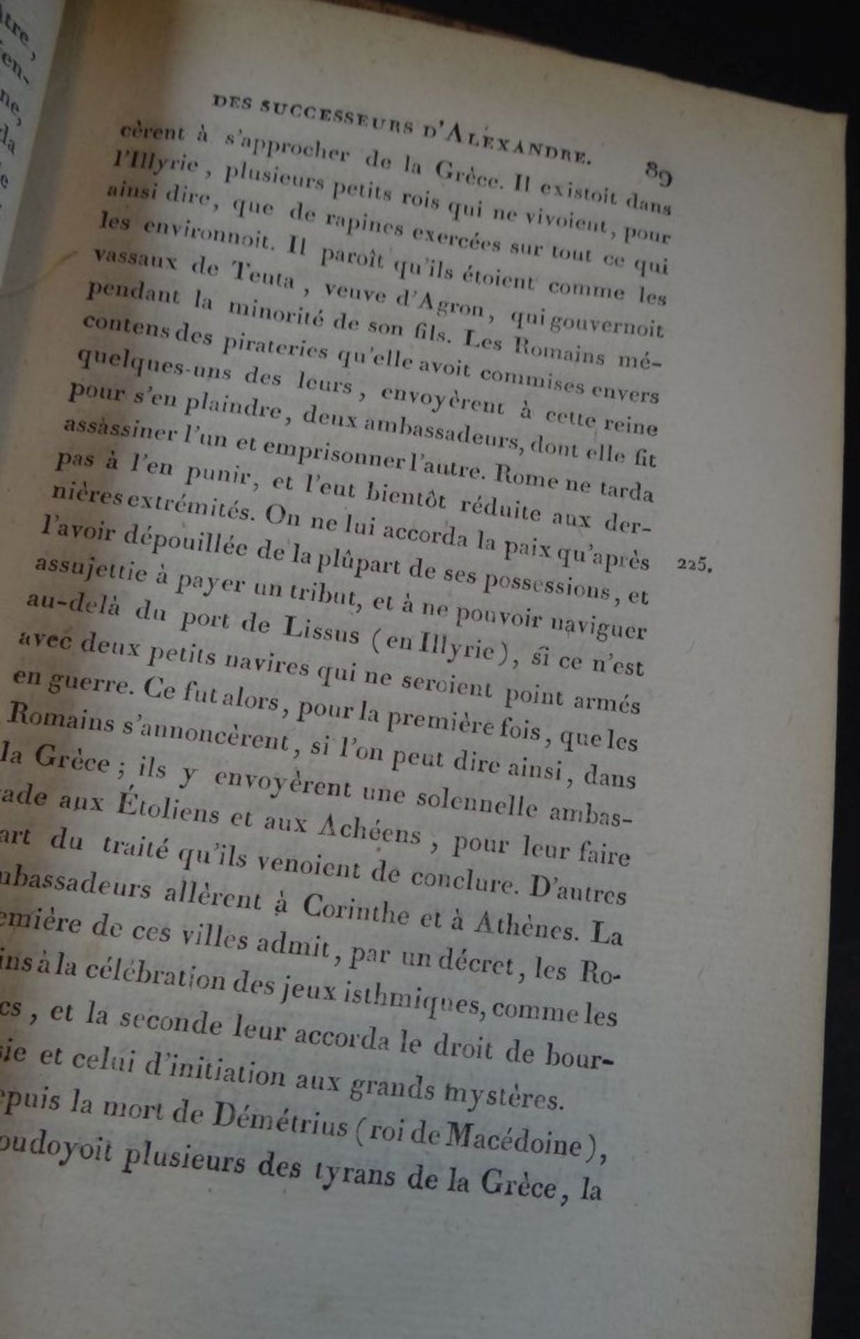 3 Bände "Prècis de L'Historire Ancienne" 1805, Ledereinbände, Gebrauchsspuren, Bd. 2-3-4, französis - Image 9 of 10