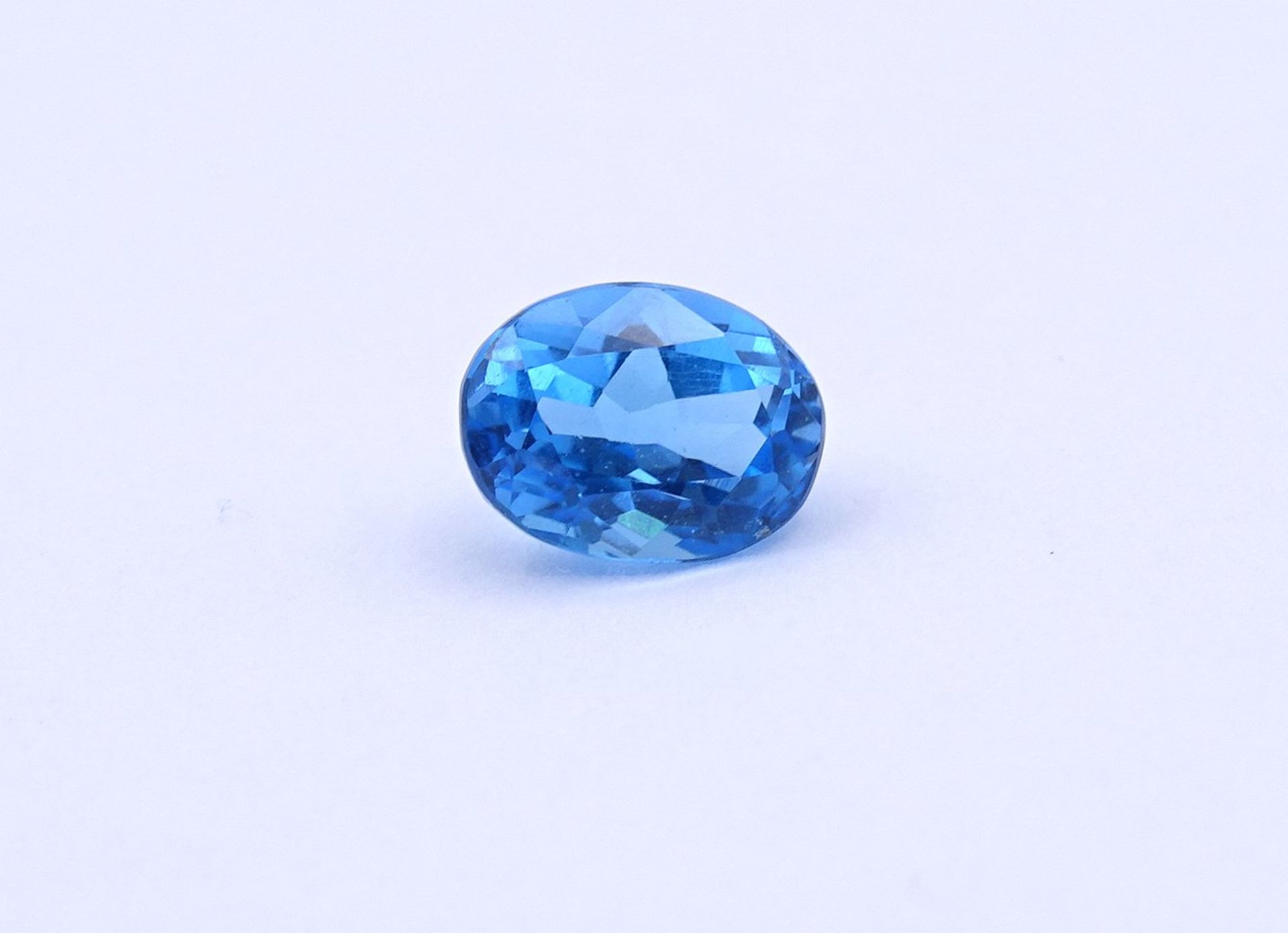 Schweizer Blautopas, oval facc. 2,30ct., 8,4x6,5x5,1mm - Bild 8 aus 10