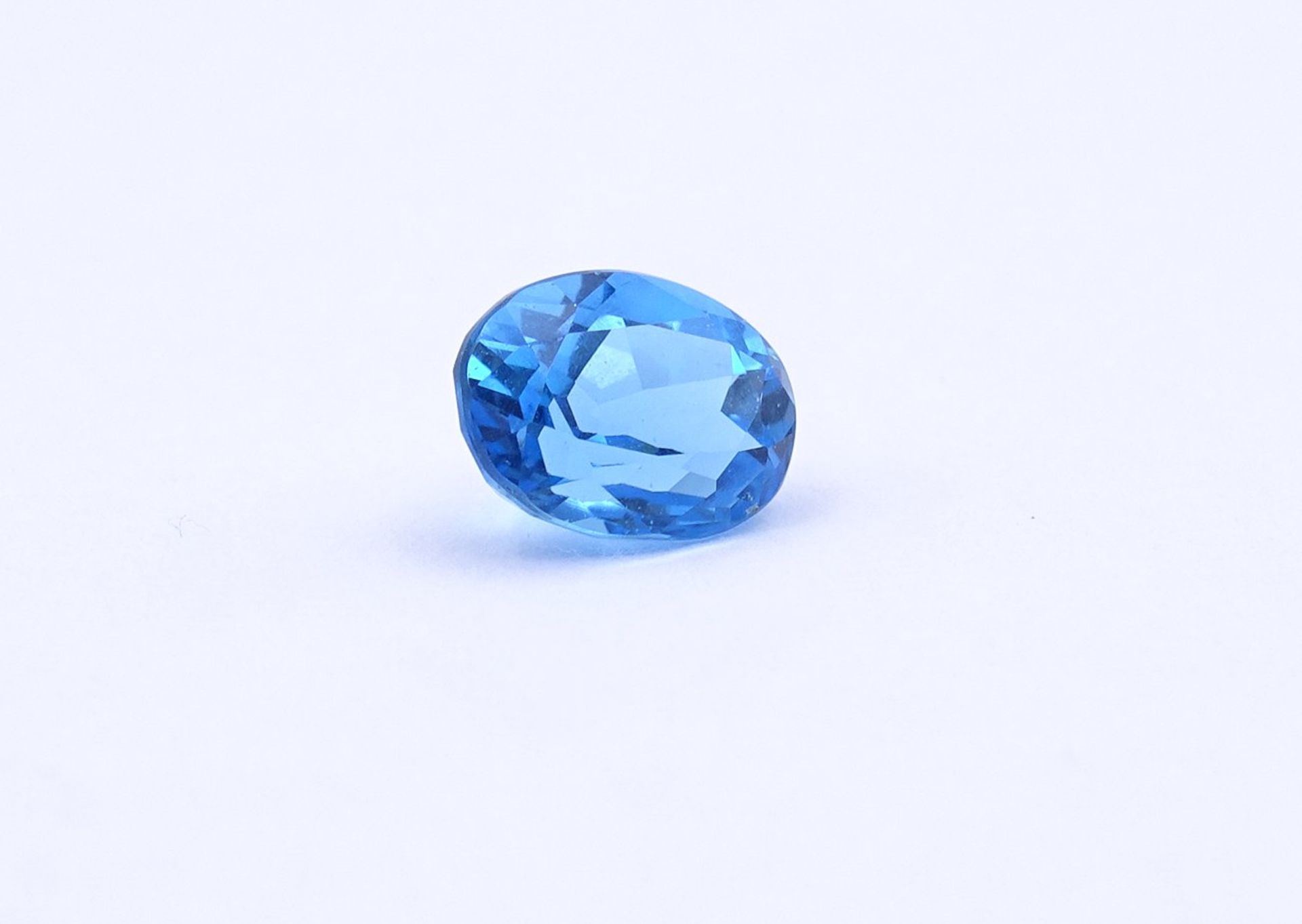 Schweizer Blautopas, oval facc. 2,30ct., 8,4x6,5x5,1mm - Bild 7 aus 10