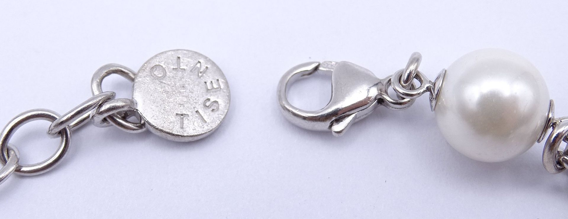 TI Sento Armband mit Perlen,Sterling Silber 0.925, L. 21 - 24cm, 26g. - Bild 3 aus 5