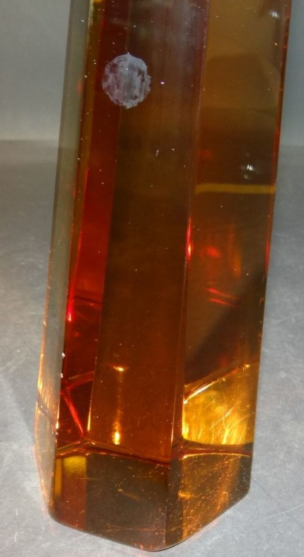 gro. schweres Glasobjekt in Obelisk-Form?H-37 cm - Image 5 of 6