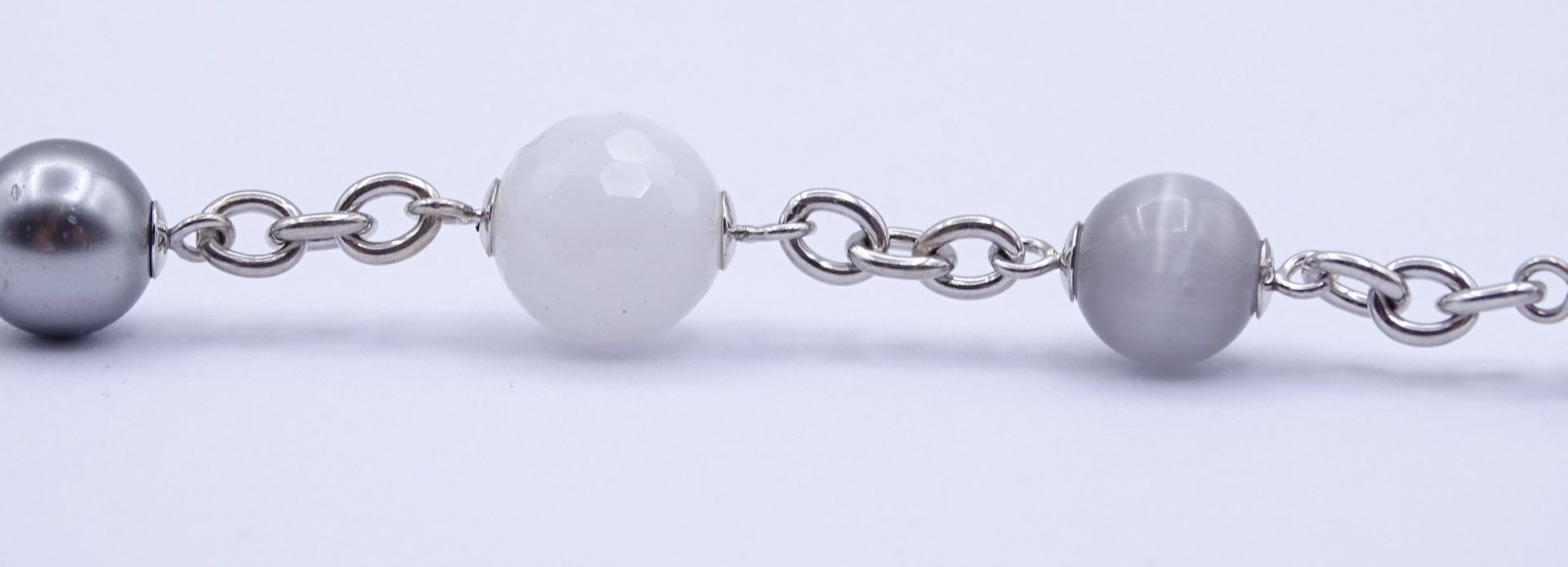 TI Sento Armband mit Perlen,Sterling Silber 0.925, L. 21 - 24cm, 26g. - Bild 5 aus 5
