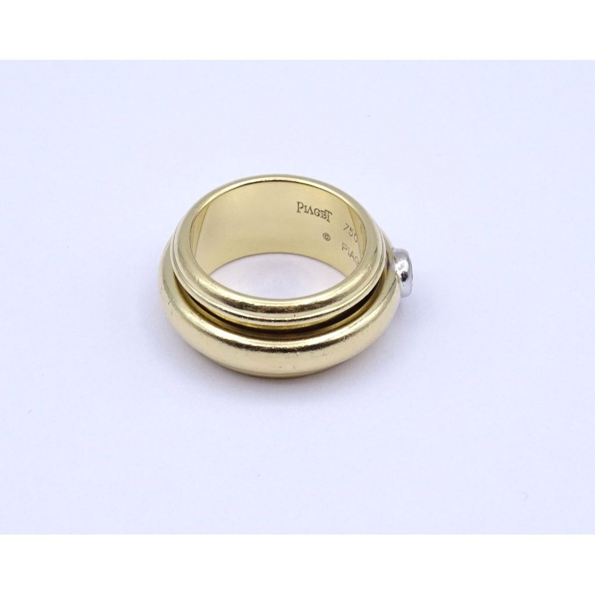 PIAGET Goldring 0.750 mit Brillant 0,25ct., Piaget 1993, 21,1g., RG 56 - Image 4 of 7