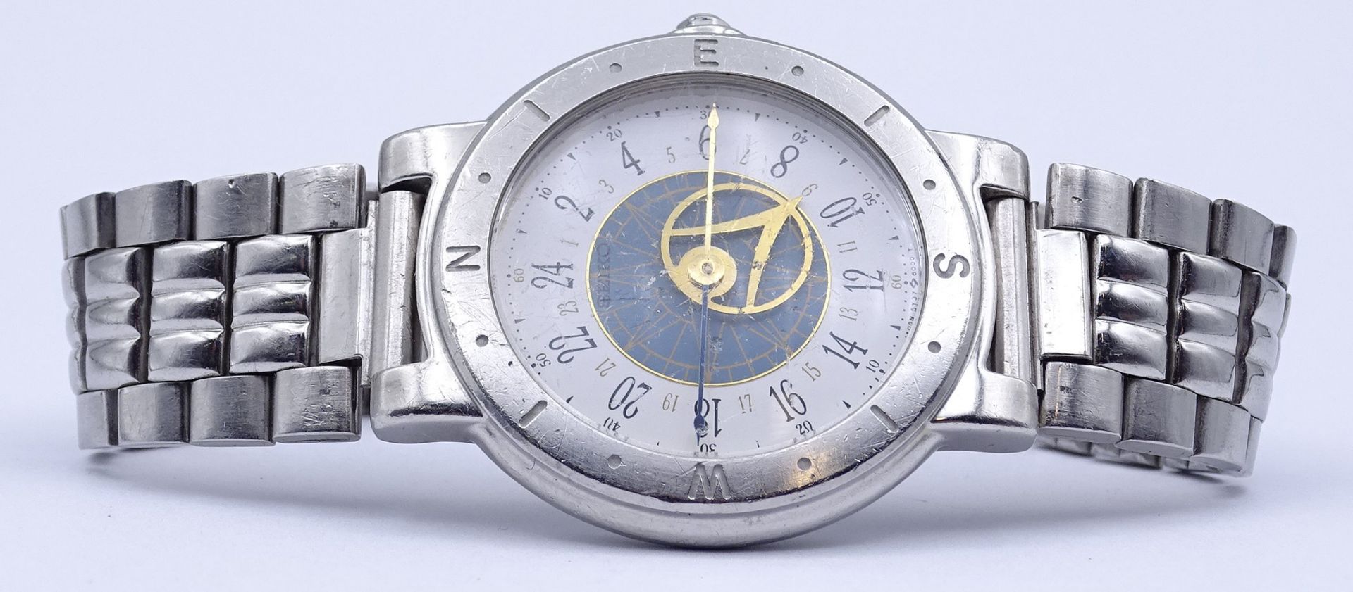 Seiko Levante Herren Armbanduhr, Edelstahl, D. 36mm, Funktion nicht überprüft, Quartzwerk, starke T