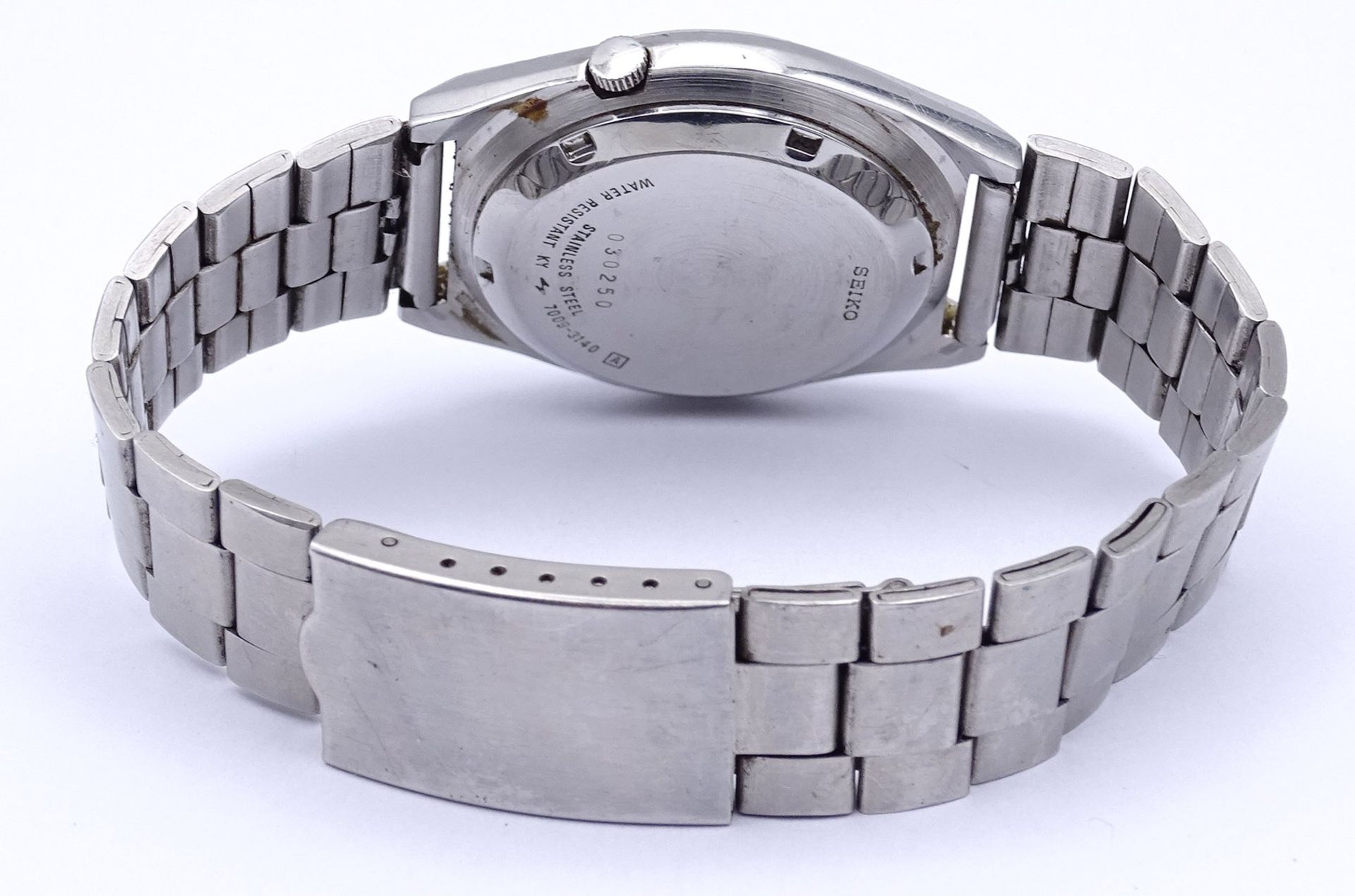 Herren Armbanduhr Seiko 5, Automatikwerk, D. 36, Alters- und Gebrauchsspuren - Image 4 of 4