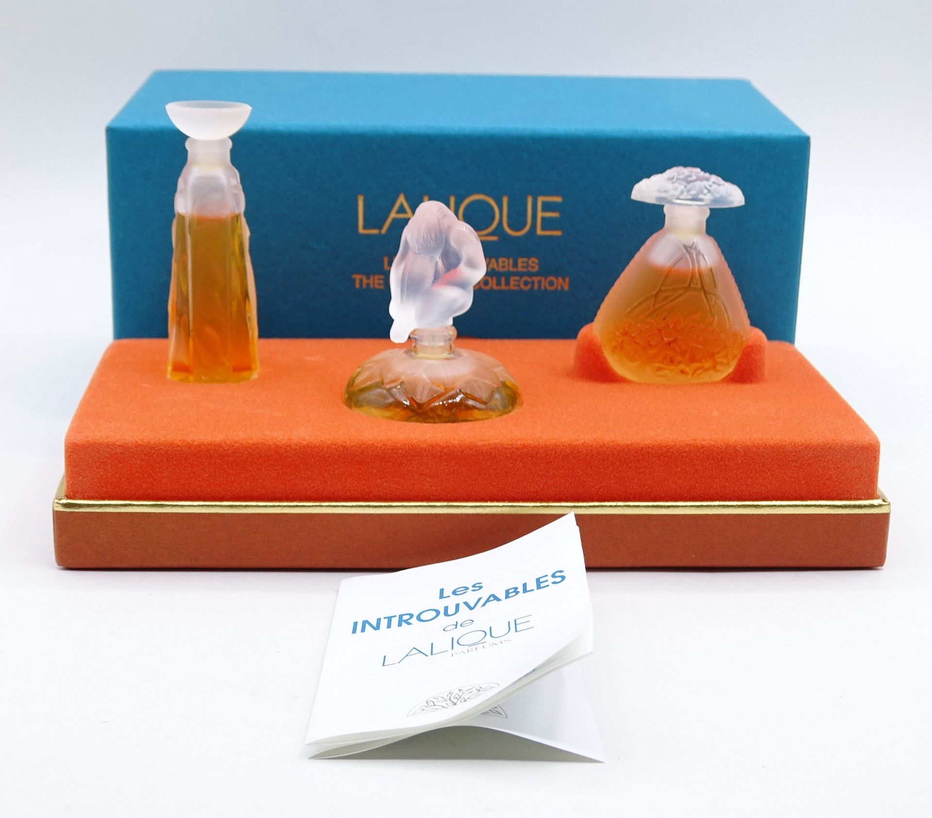 Lalique "Les Introuvables", Set mit 3 Miniaturflakons