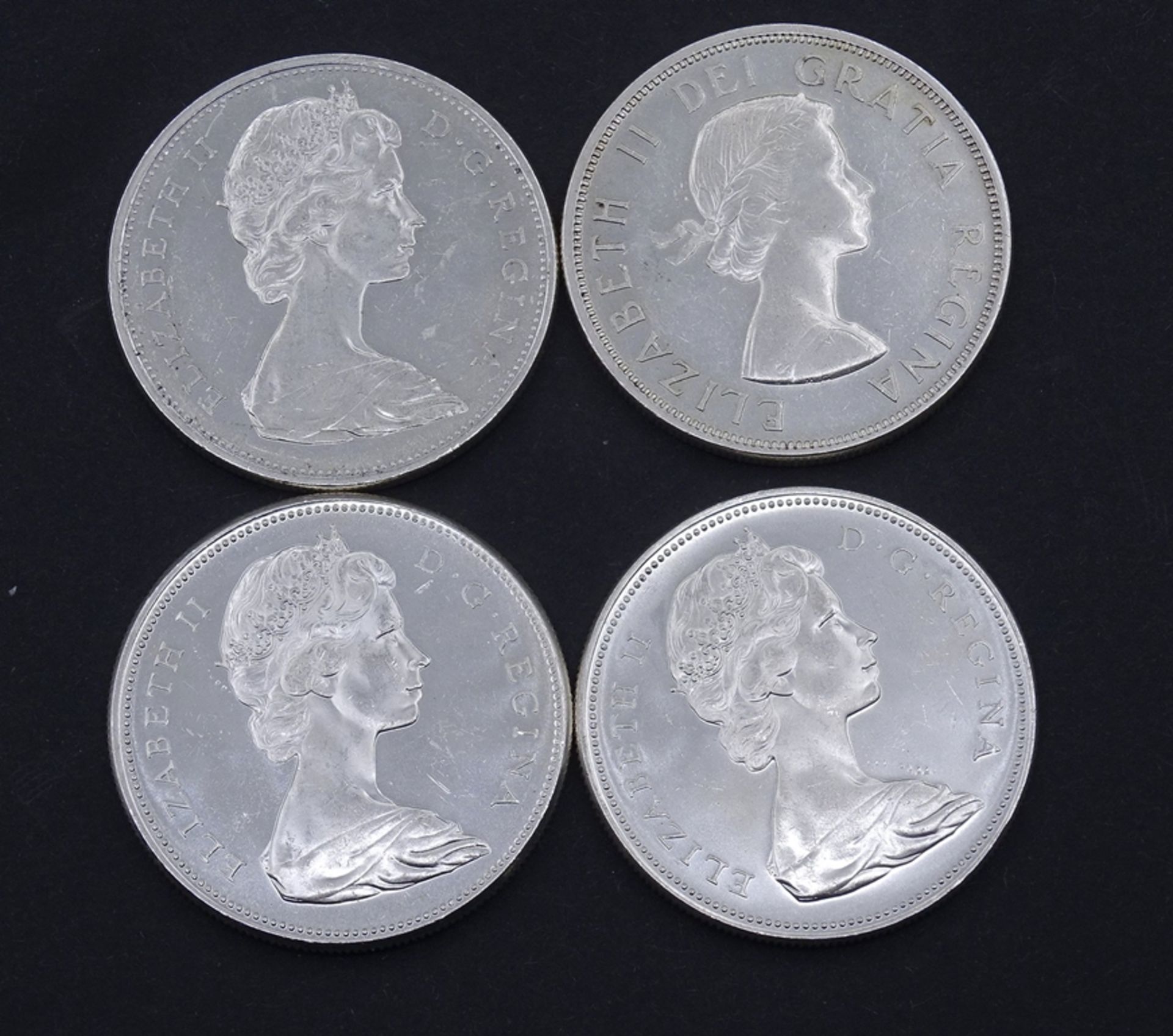 4x Canada Dollar, 1959-1967, zus. 93,3g. - Image 2 of 2