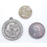 3 Medaillen, Schützenverein Brickwedde 1926, Wilhelm II, Franz Joseph I und Umbert I, Gedächtnistal