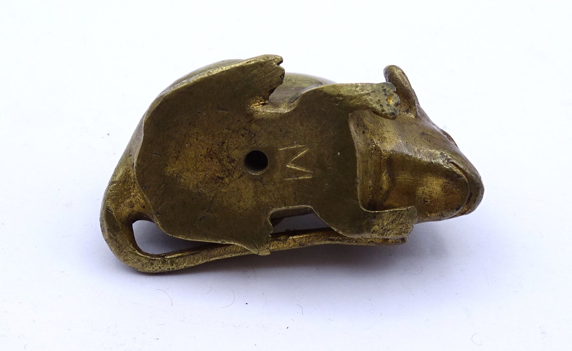 Bronze Maus mit Rubin Augen, L. 5,3cm - Image 3 of 3