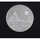 Silbermedaille 0.999 Die schöne Schweiz - Schloss Spiez, D. 33mm, 15g.