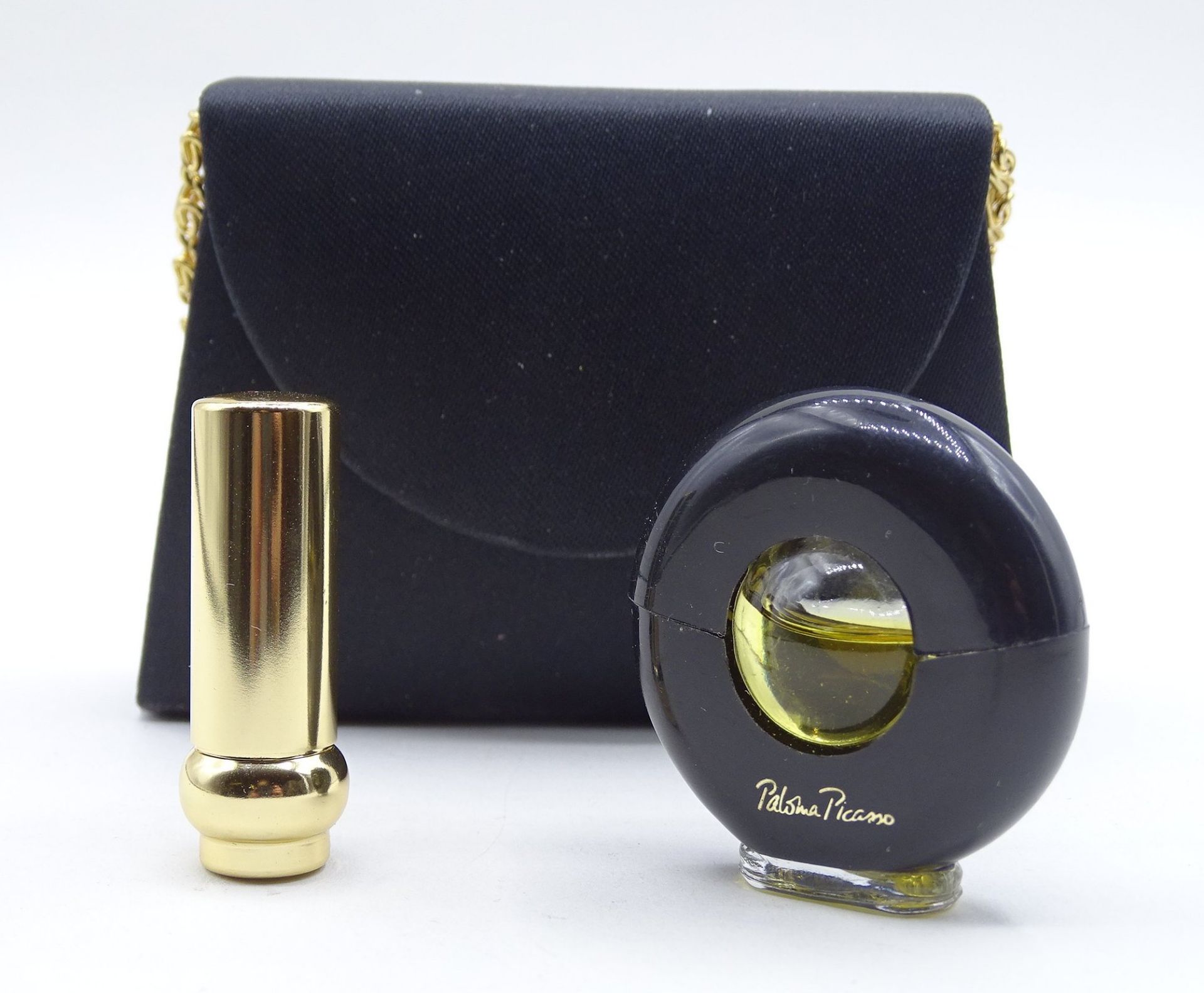 Miniaturhandtasche Paloma Picasso mit Lippenstift und Parfüm, Tasche: 6,5 x 10 x 2,5 cm - Image 2 of 3