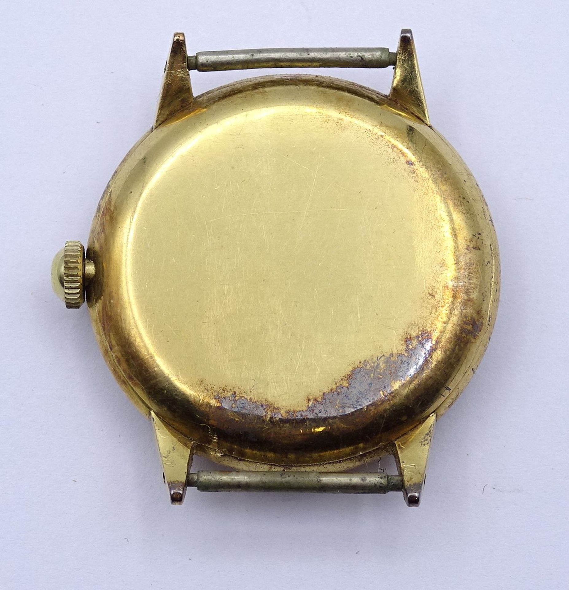 Herren Armbanduhr "Omega", Cal. 30Ts, Goldgehäuse 0.750, mechanisch, Werk läuft, D. 35mm - Bild 2 aus 2