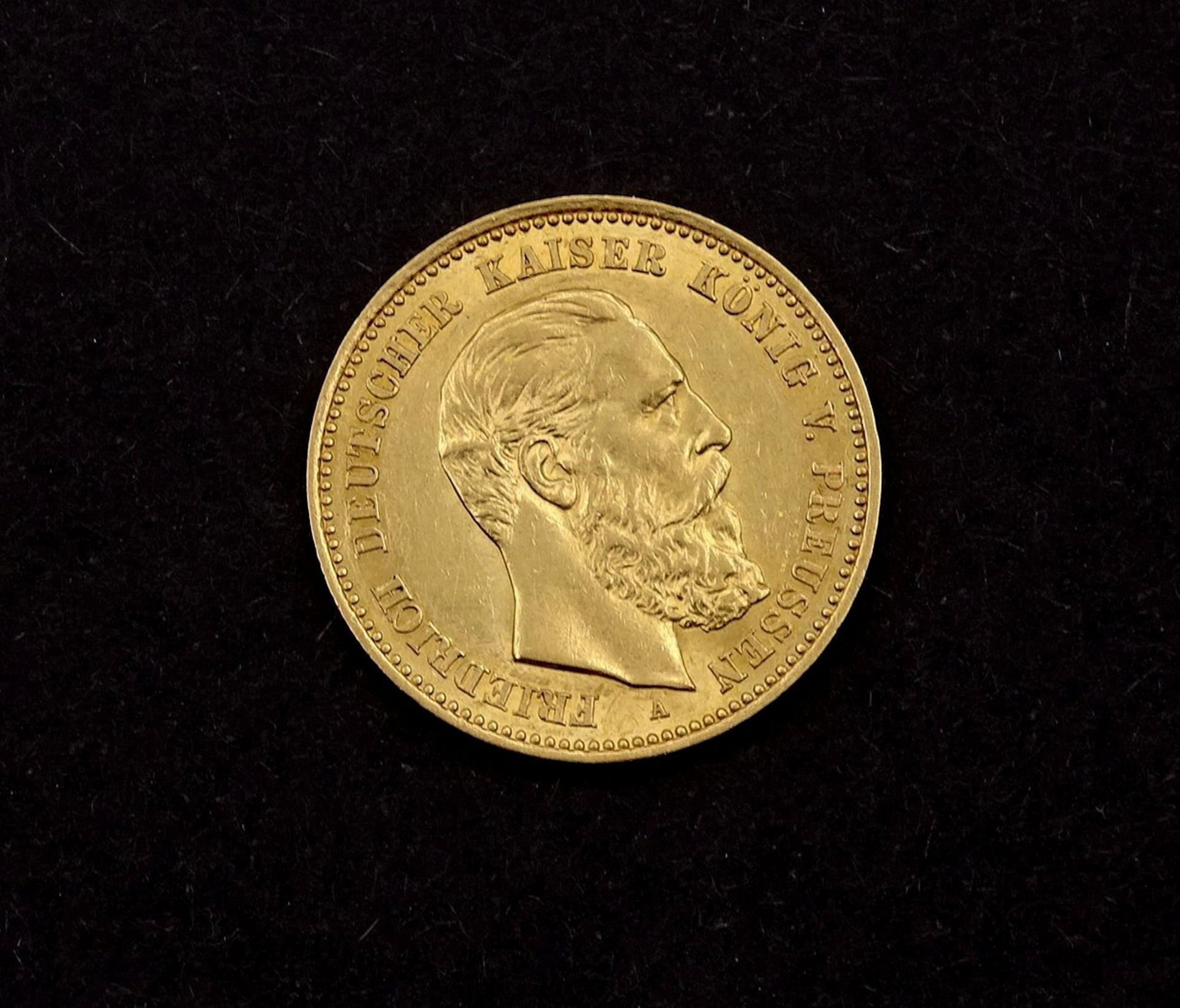 Goldmünze 10 Mark 1888 Fr. Deutscher Kaiser König v. Preussen A, 3,9g., D. 19,4mm
