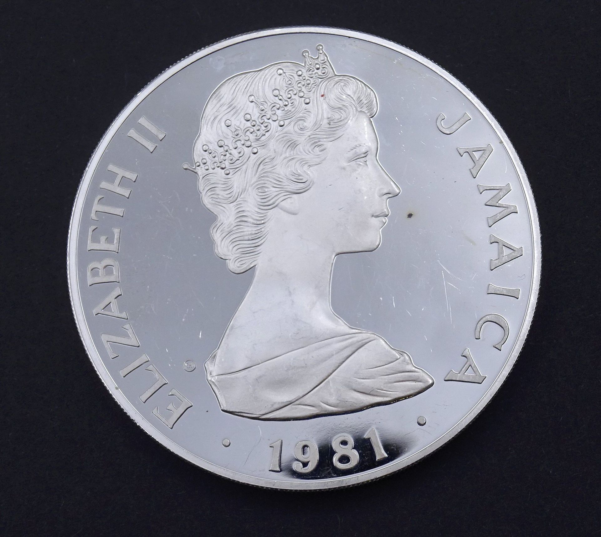 25 Dollars 1981 Royal Wedding, Elizabeth II Jamaica, Silber, 135,6g., D. 63mm - Image 2 of 2
