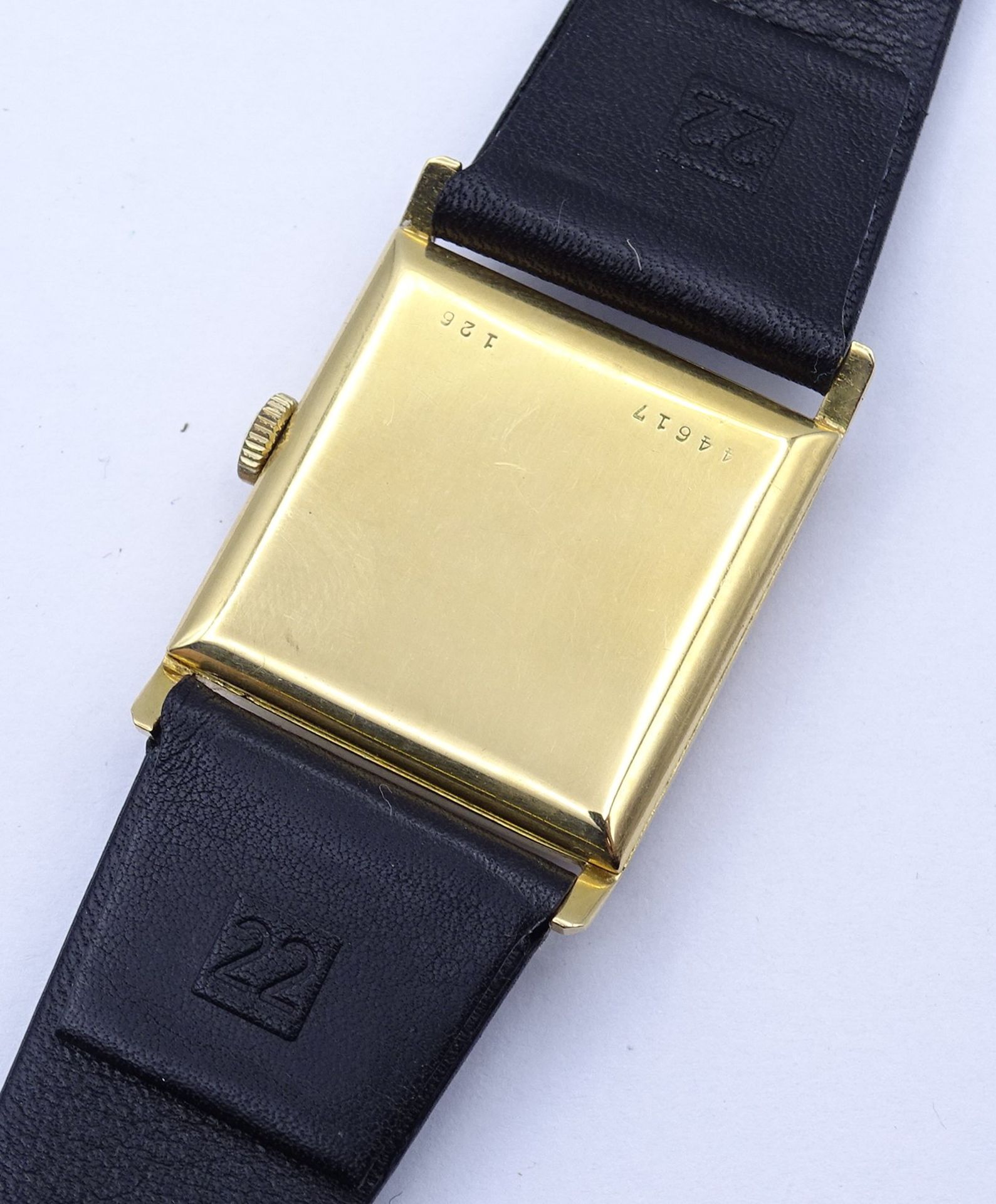 Herren Armbanduhr Favre - Leuba, Goldgehäuse 0.750, Gehäuse 25x25mm, mechanisch, Werk läuft - Bild 3 aus 4