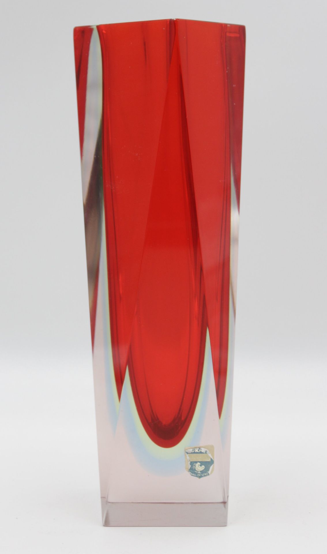Vase, Murano, 4farbig, H-25cm.