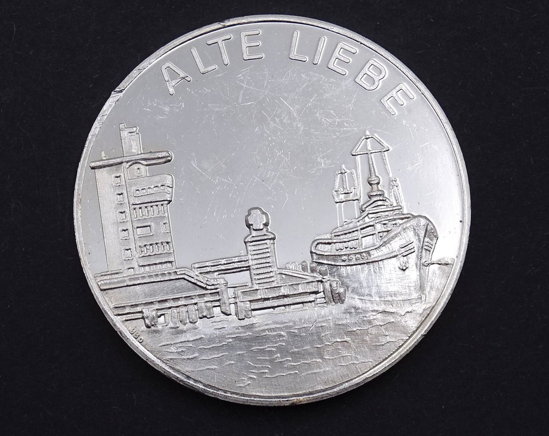 Silbermedaille Alte Liebe / Cuxhaven Kugelbake, Silber 986, D. 40mm, 30g. - Image 2 of 2